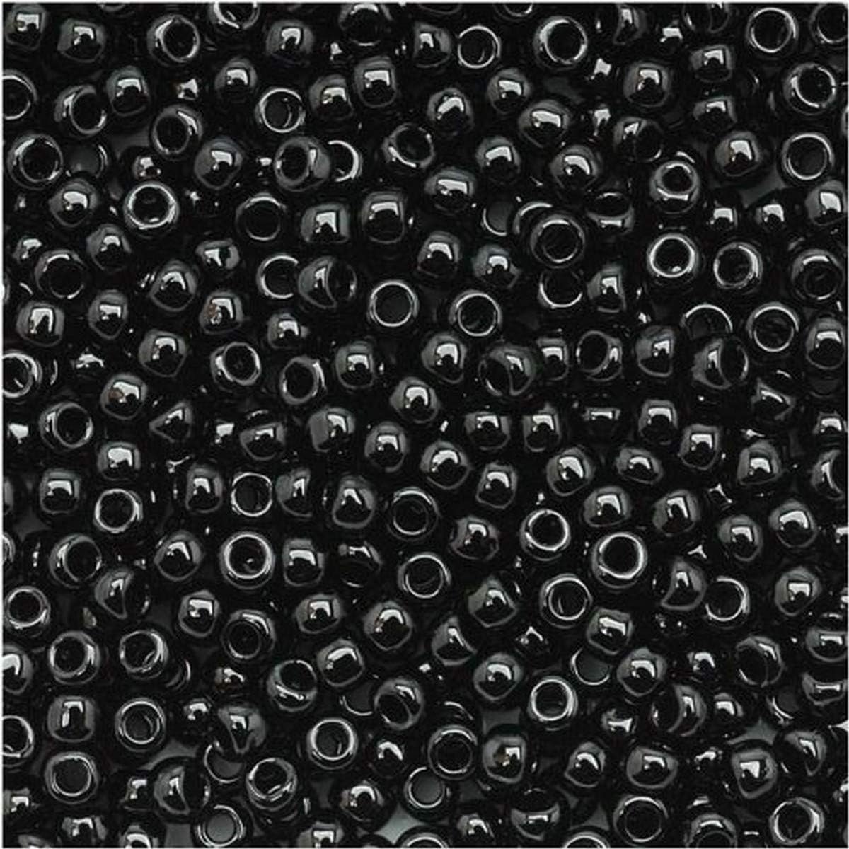 Toho Round Seed Beads 11/0#49 'Opaque Jet' 8 Gram Tube