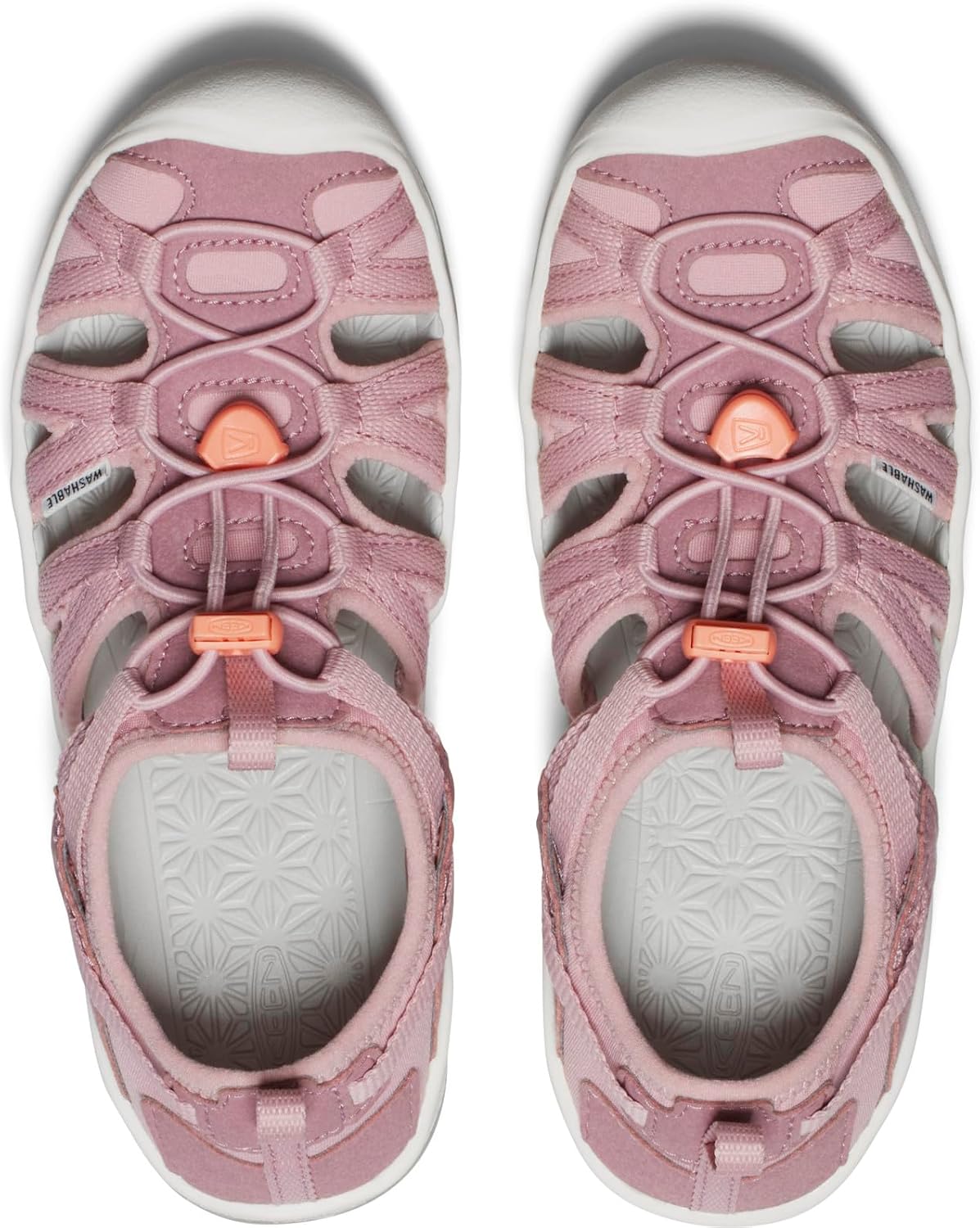 KEEN Unisex-Child Moxie Closed Toe Casual Sandals, Nostalgia Rose/Papaya Punch, 6