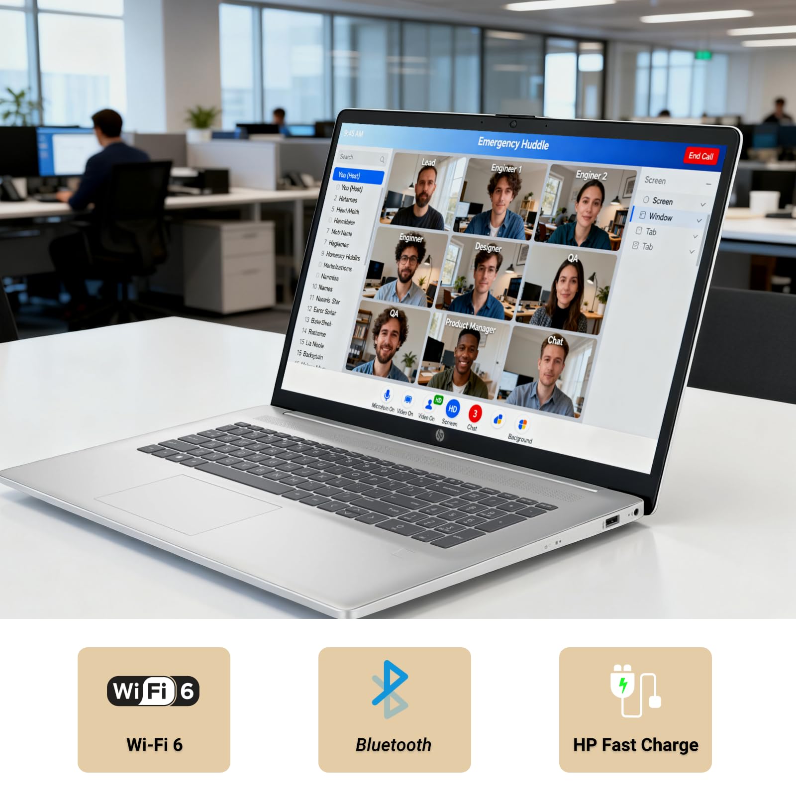 HP 17.3 Business Laptop, Intel 10-Core i5 1334U (Beats i7-1255u), 17" FHD(1920 x 1080) 250Nits Display, Backlit Keyboard, Fingerprint Reader, Windows 11 Pro (16GB RAM | 512GB SSD)