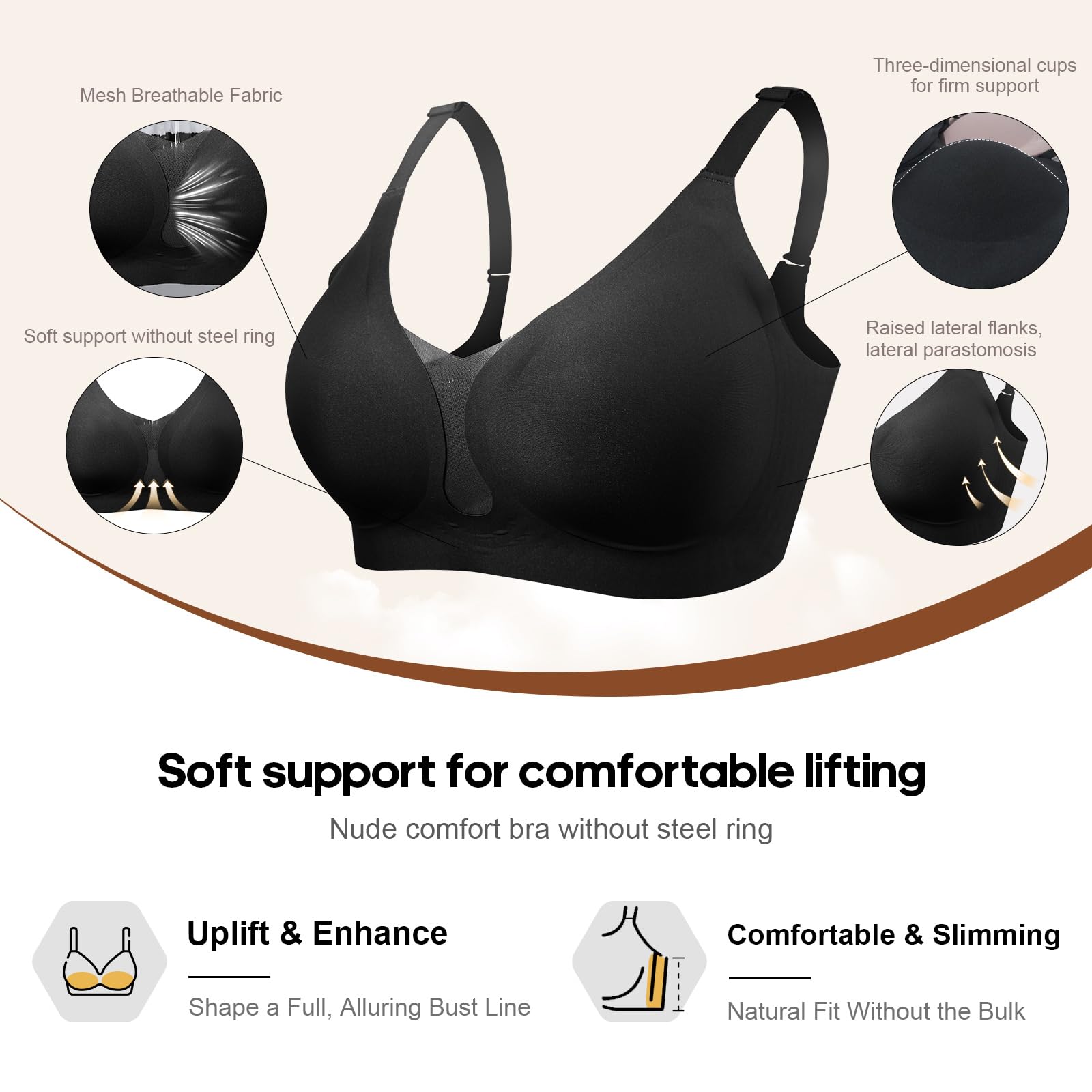 Lervanla Reggiseni per mastectomia con tasche Post Chirurgia Reggiseno Protesi Seno Senza Fili Reggiseni Quotidiani