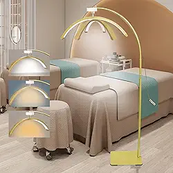 Luz de cílios para tecnologia de cílios, lâmpada de cílios regulável para extensões de cílios, tecnologia de cílios giratória, luz de cílios de LED ajustável, luz de esteticista com suporte de