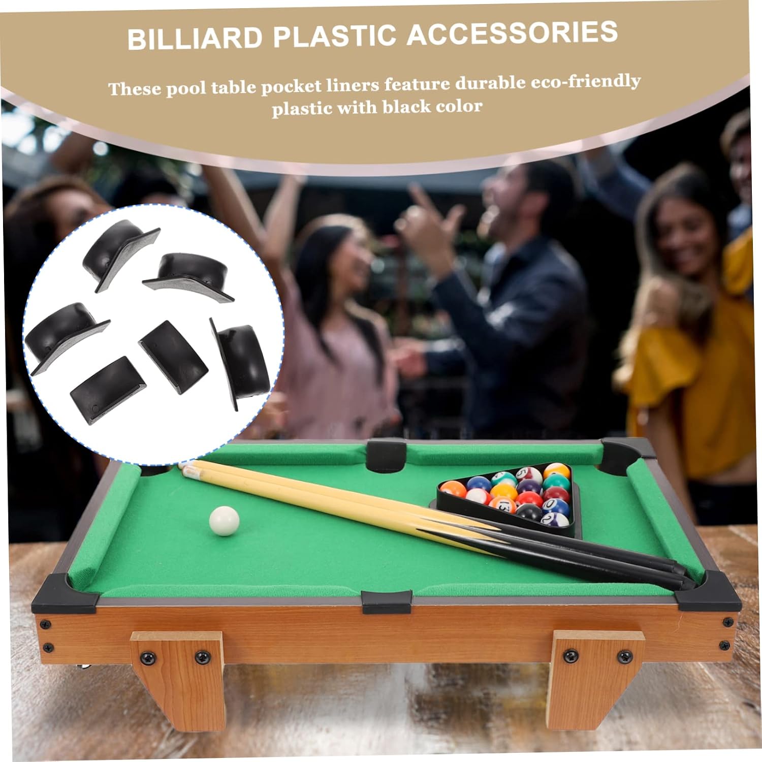 VICASKY 2sets Pool Table Accessories Billiard Supplies Easy Install Billiards Table Pocket Liner