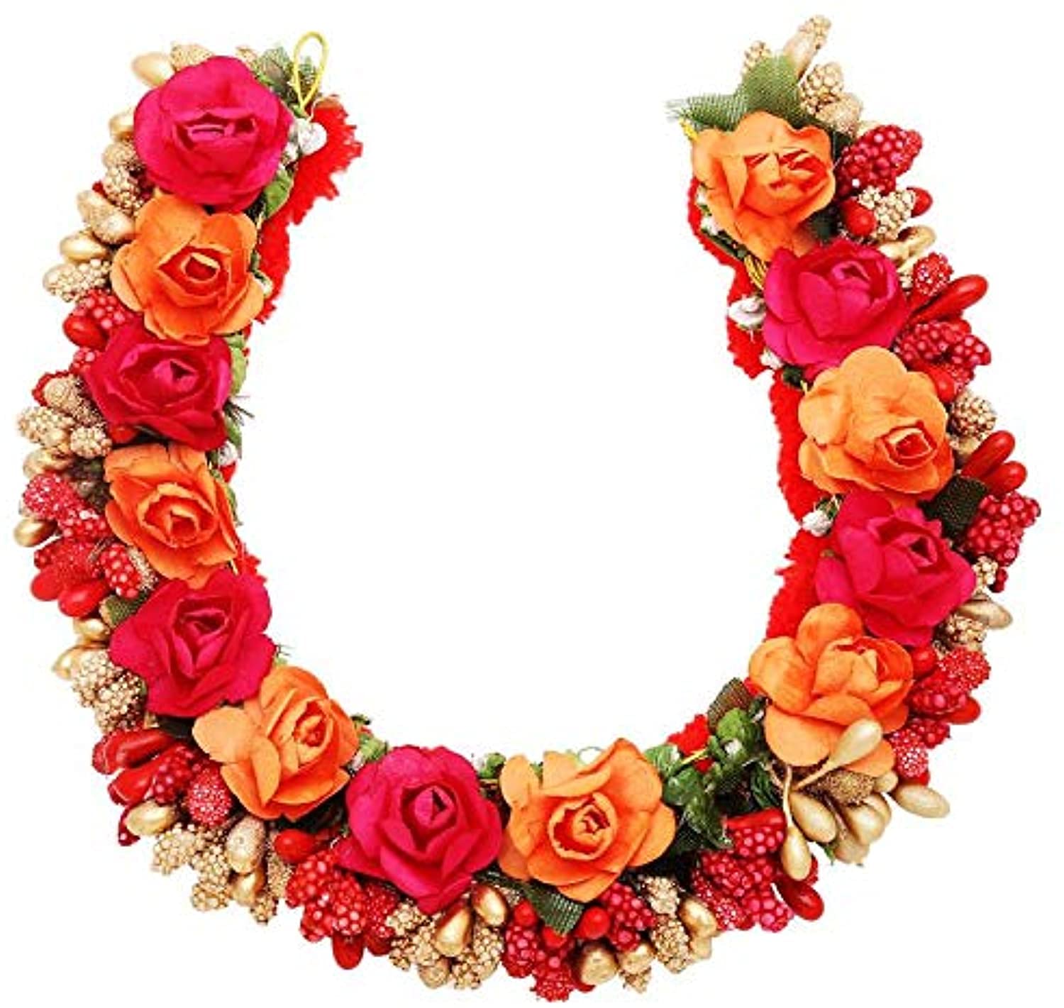 FLOWER TIARA FOR WOMEN AND GIRLS, FLOWER GAJRA, HAIR ACCESSORIES (RED ORANGE) (B0CQ681FHX) Amazon Price History, Amazon Price Tracker