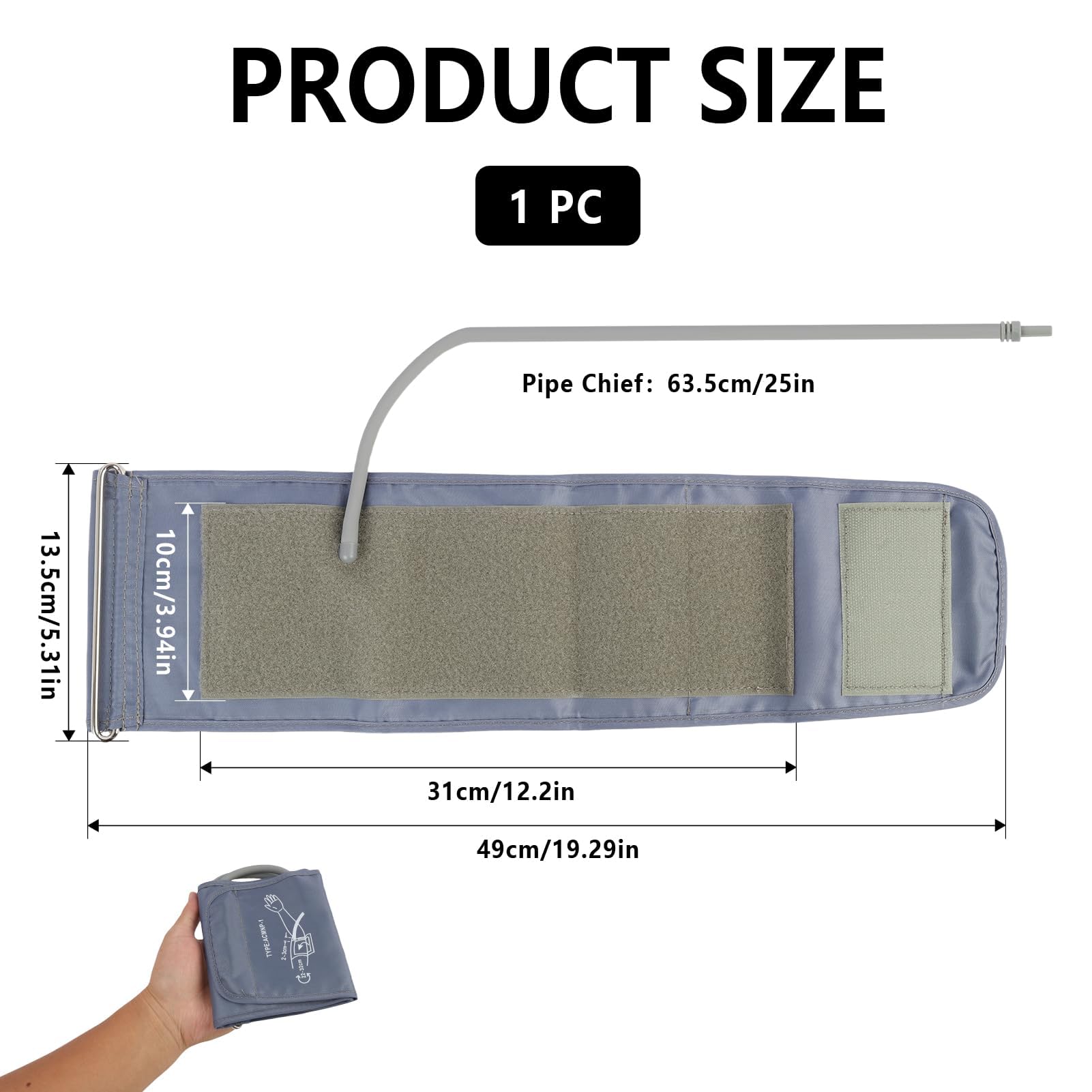 Blutdruck Manschette für Oberarm 22-32cm, Ersatz Blutdruckmanschette Kompatibel mit Omron, Universelle Manschette für Blutdruckmessgerät, Zubehör für Tragbare Blutdruckmessgeräte