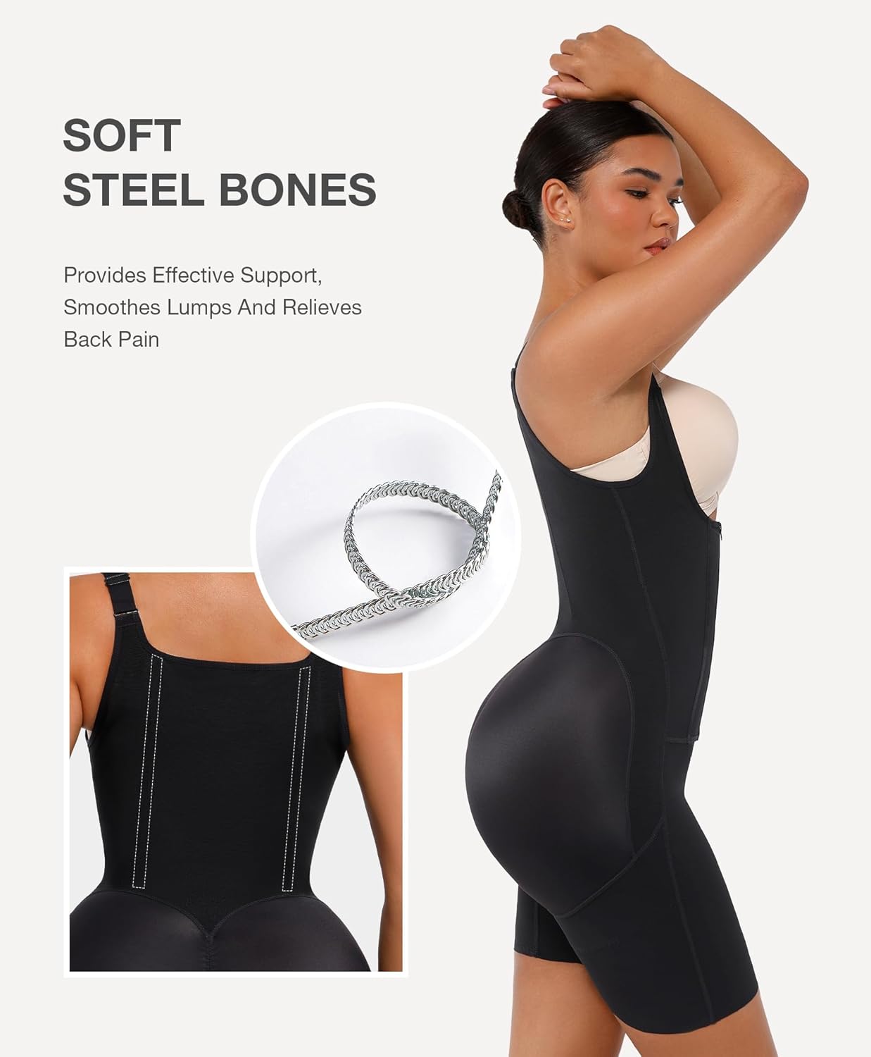 Lover-Beauty Fajas Colombianas Moldeadoras Shapewear for Women Tummy Control Postpartum Body Shaper with Zipper Crotch - Image 4