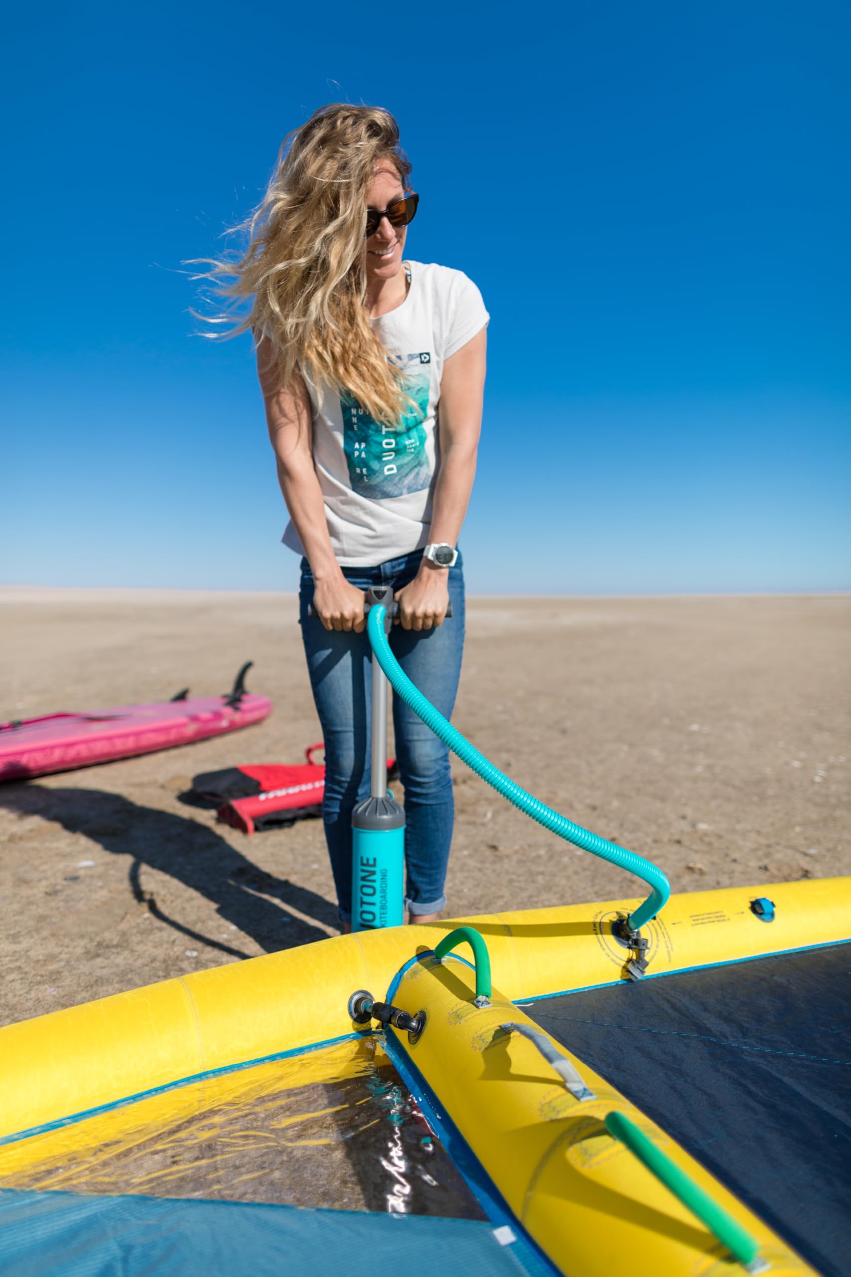 BRUNELLI 10.8 Windsurf Woven Double Layer iSUP Board hinchable Stand Up Paddle iRIG M Surf Sail Set Blue