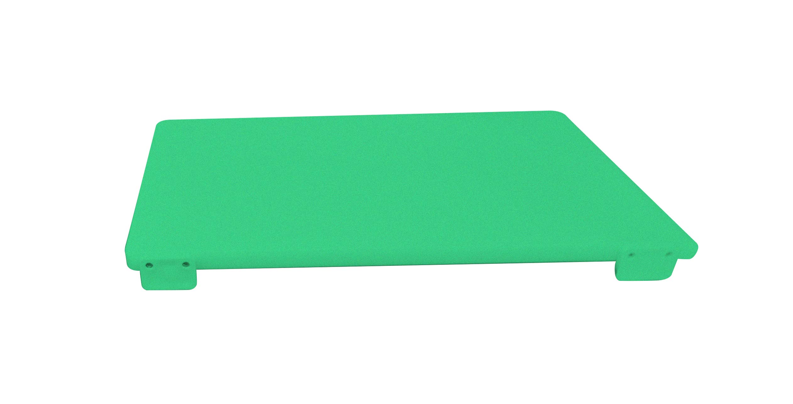 Bisetti 1009014 - Tabla de cortar de polietileno con batiente, color verde, 60 x 40 x 2 cm