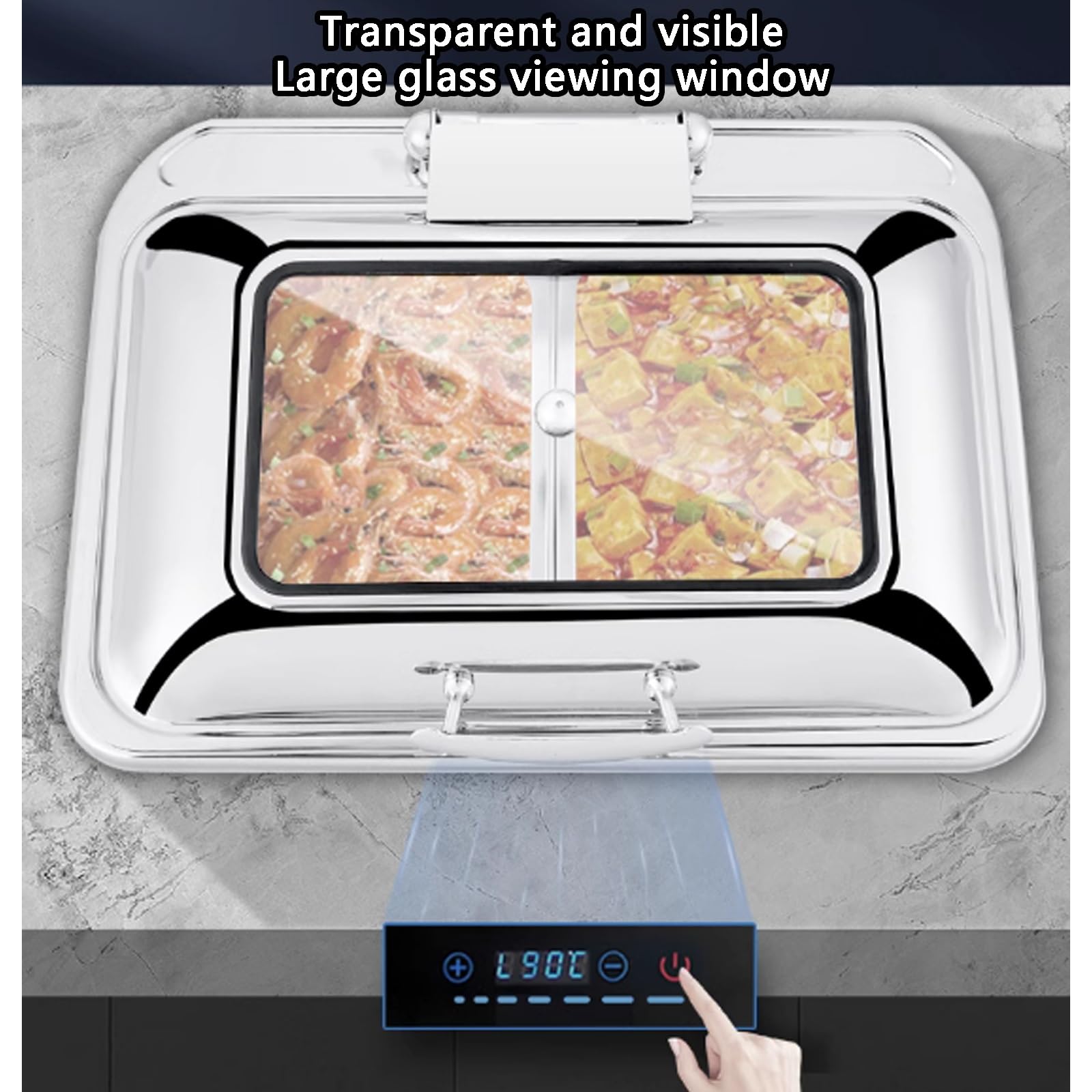 Calienta platos de mesa,calentadores de comida para buffet,bandeja de servidor de buffet portátil,plato calentador de alimentos electrico,calentador de alimentos,mantener la comida caliente ( Size : 1