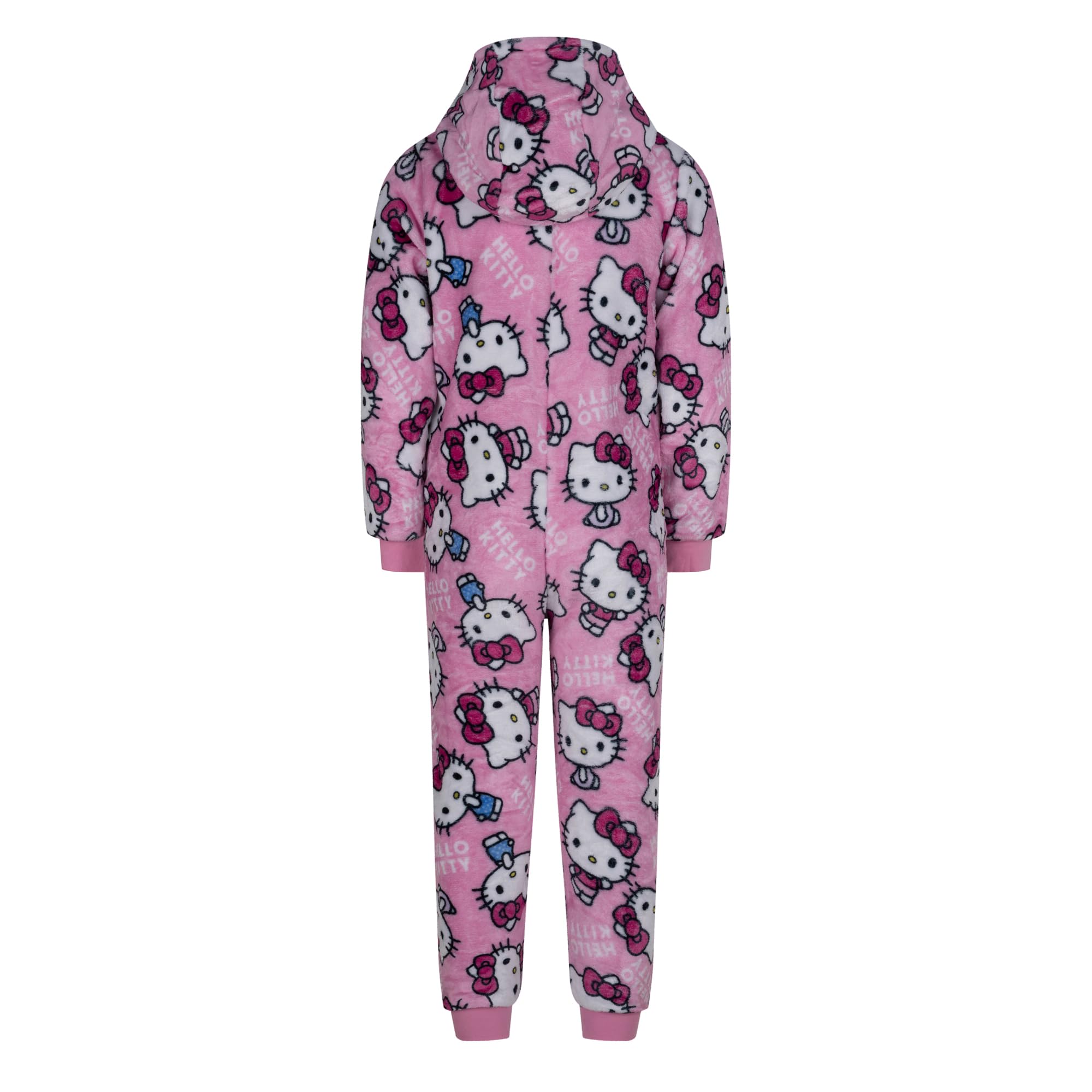 Hello Kitty Doux et Moelleux Combinaisons à Capuche pour Filles Combinaison en Polaire, Rose