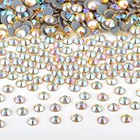 Vista 34 de Bymitel Hotfix - Gemas redondas de diamantes de imitación de cristal para manualidades, mezcla de 6 tamaños con kit de lápiz de cera, negro