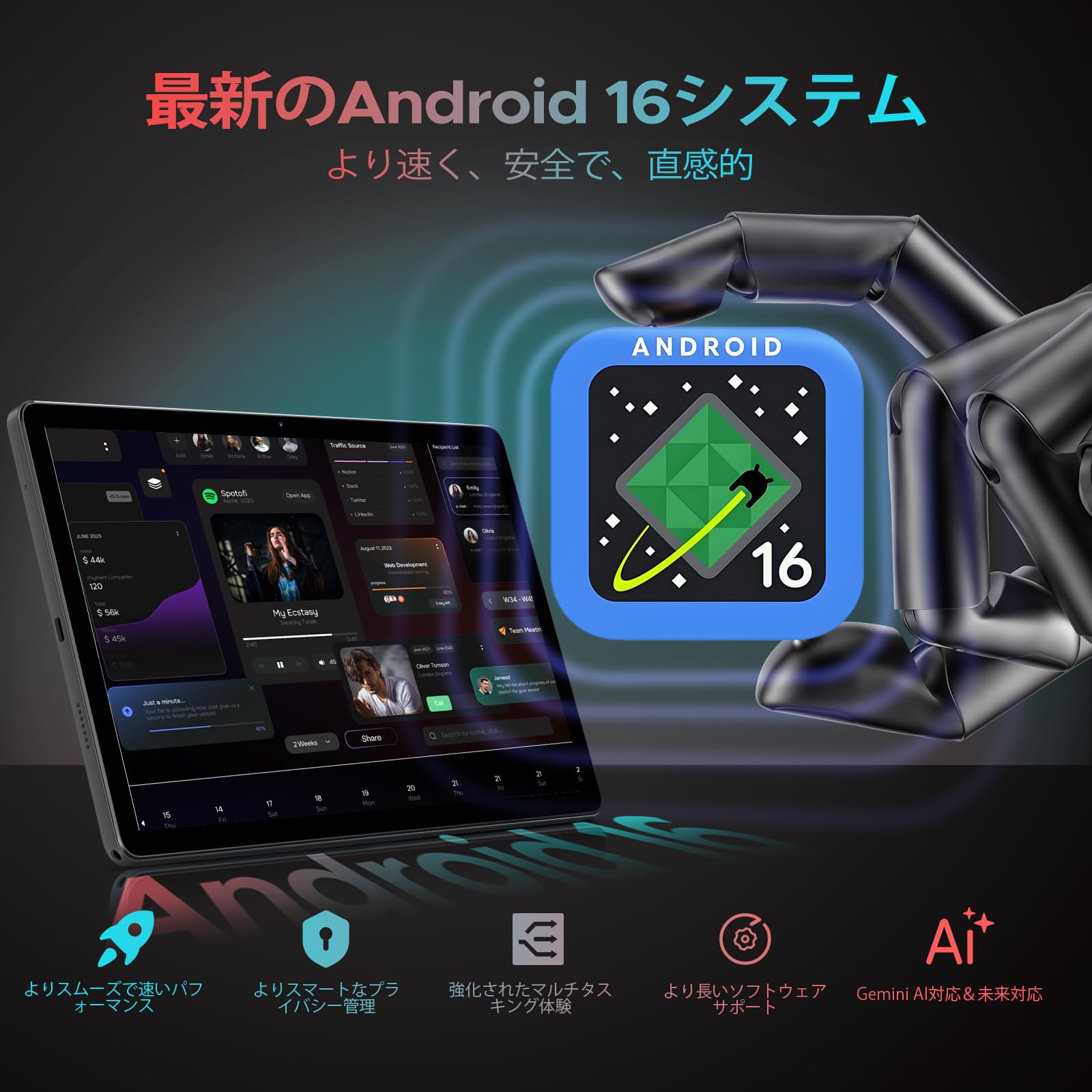 Amazon.co.jp: DOOGEE U11PRO 11-inch Android 16 Tablet, 30GB +