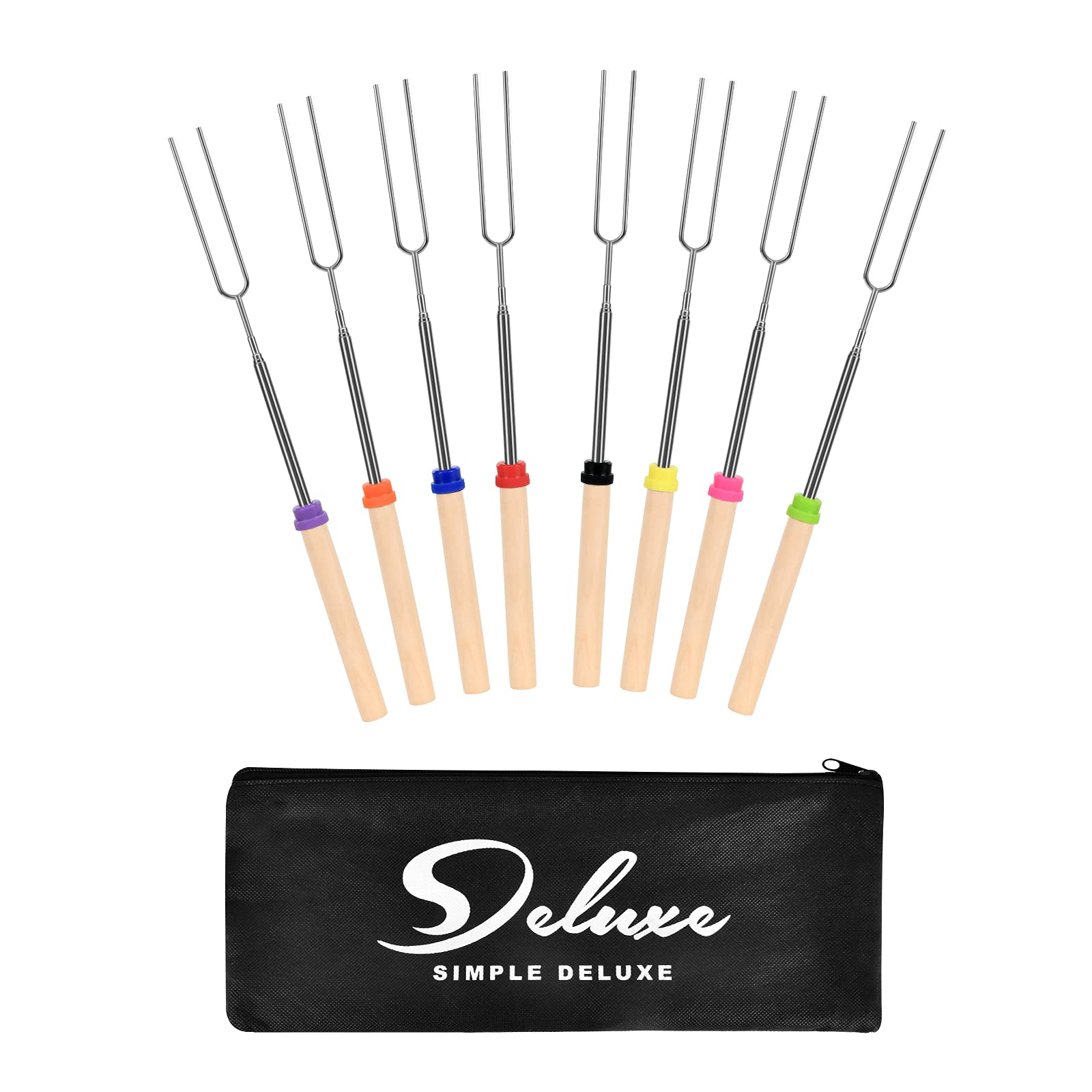 Extendable Marshmallow Roasting Sticks - 8 Pcs -1