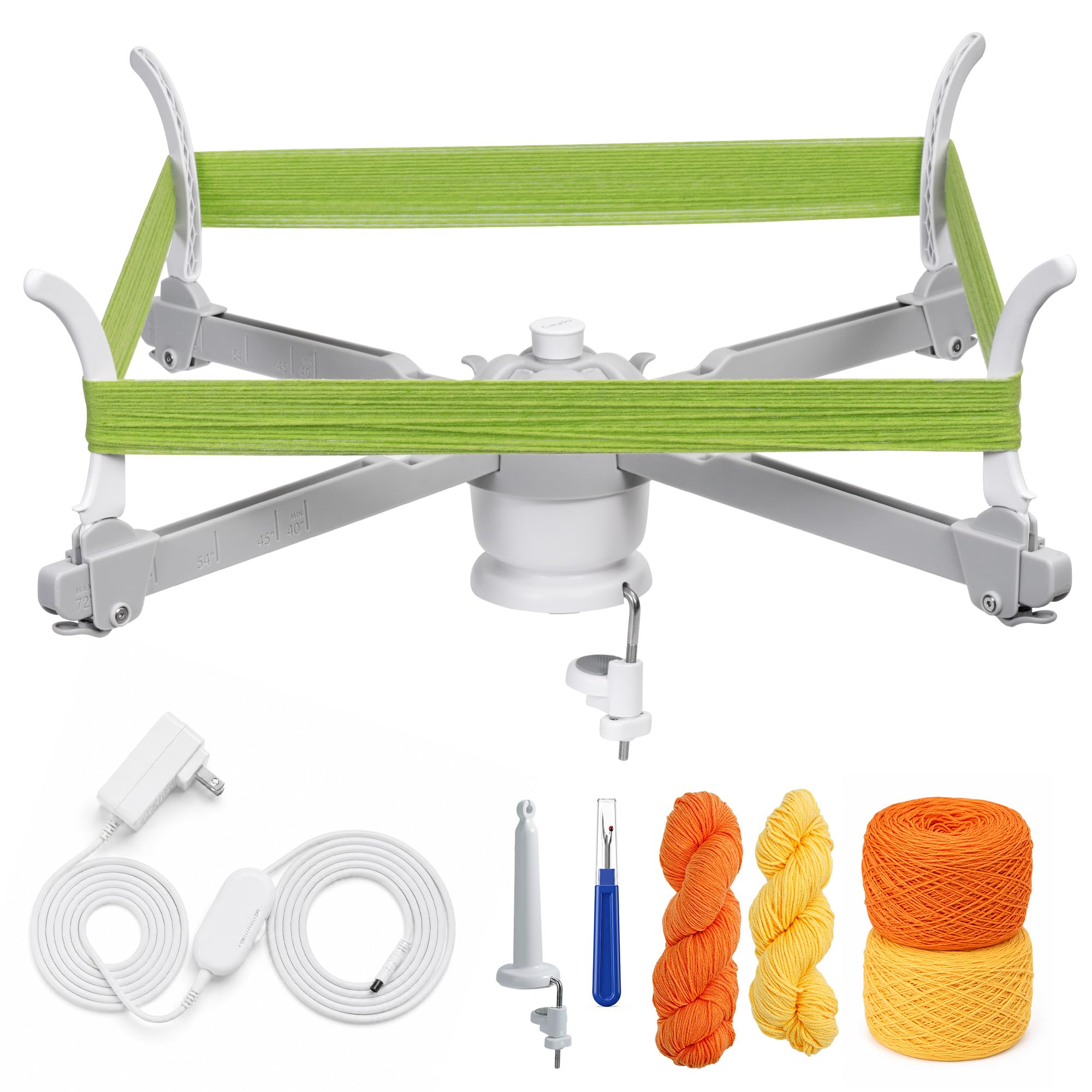 Elektrischer Wollhaspel Y1 Pro, Haspel für Wolle für Wollkuchen beim Häkeln | Automatischer Abwinder für Altgarn, Robust Langlebig Vielseitig, Ideal für Stricker & Wollwickler-Nutzer, Patentiert