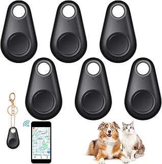 Smart Tracker Key Finder Locator Anti Lost GPS Tracker Wireless Anti Lost Alarm Sensor Device Finder Mini PET GPS Tracker for Kids Locating Phone Keys Wallets Luggage Item Finder, Black (6)