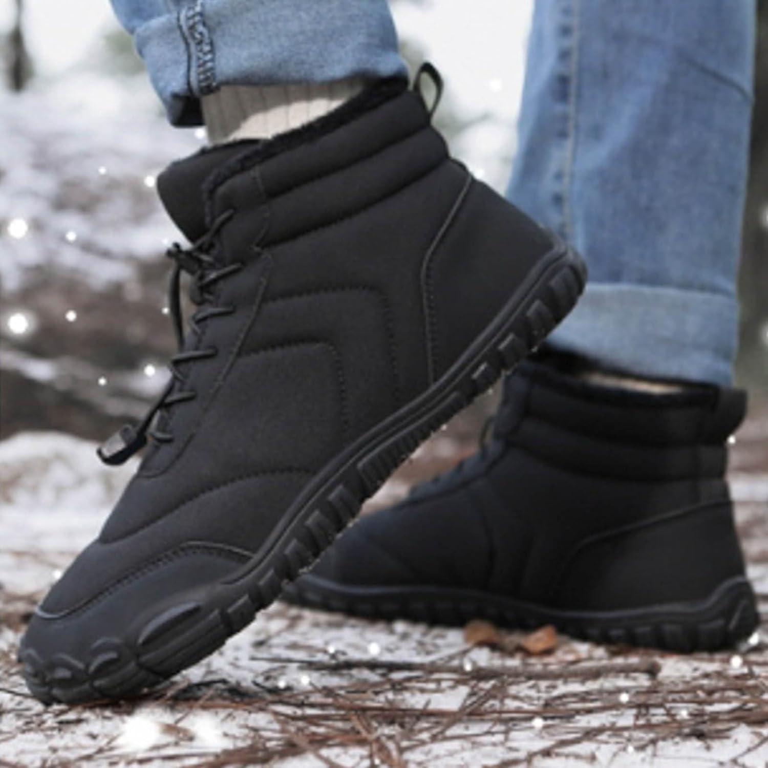 Hike Winter Footwear Barefoot Shoes Women Men, 2024 Waterproof Wide Toe Box Barefoot Shoes, Camping Walking Boots