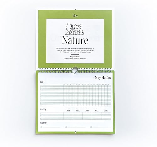 Miniatura 5 de Free Period Press Calendario de seguimiento de hábitos y planificador de listas de tareas, rastreador de hábitos encuadernado en espiral con