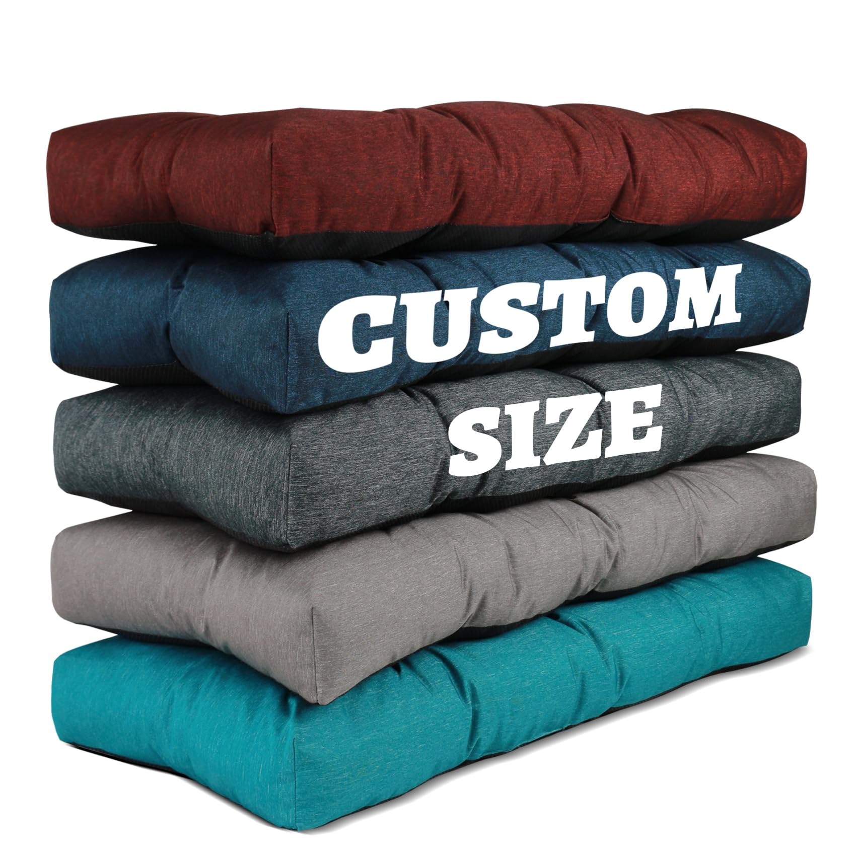 ROFIELTY Bench Cushion, Custom Polyester, Furniture Cushion, Plush, Outdoor Indoor, 119.0in x 40.0in, Custom Size, Durable, Sponge Pellets