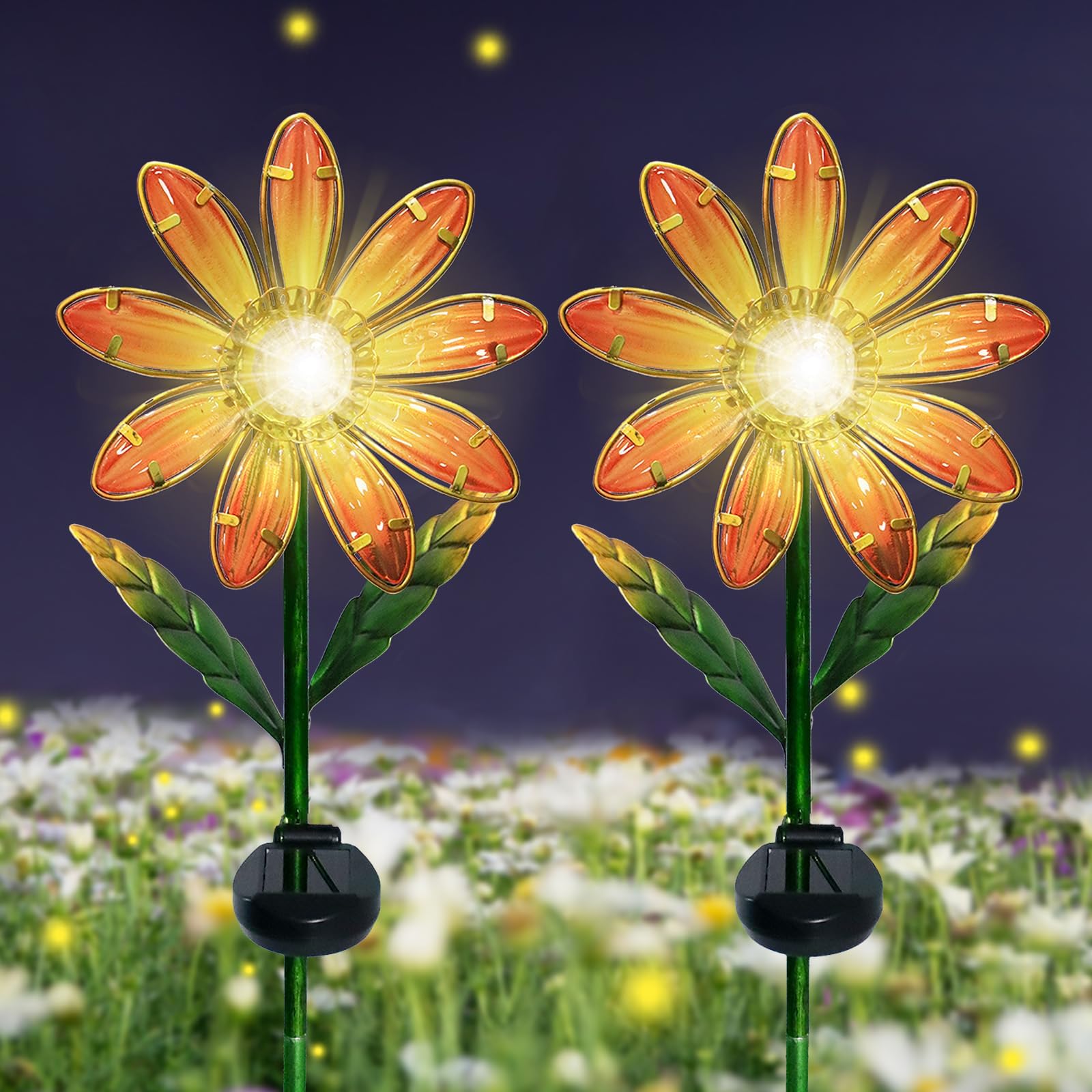 Litake Solar Pathway Lights Outdoor, Waterproof Solar Landscape