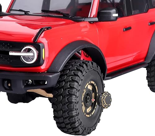 Miniatura 6 de HobbyPark Ruedas y neumáticos Beadlock de latón 1.0 para piezas de actualización TRX4M 118 SCX24 124 RC 118, juego de 4 (Tipo D)