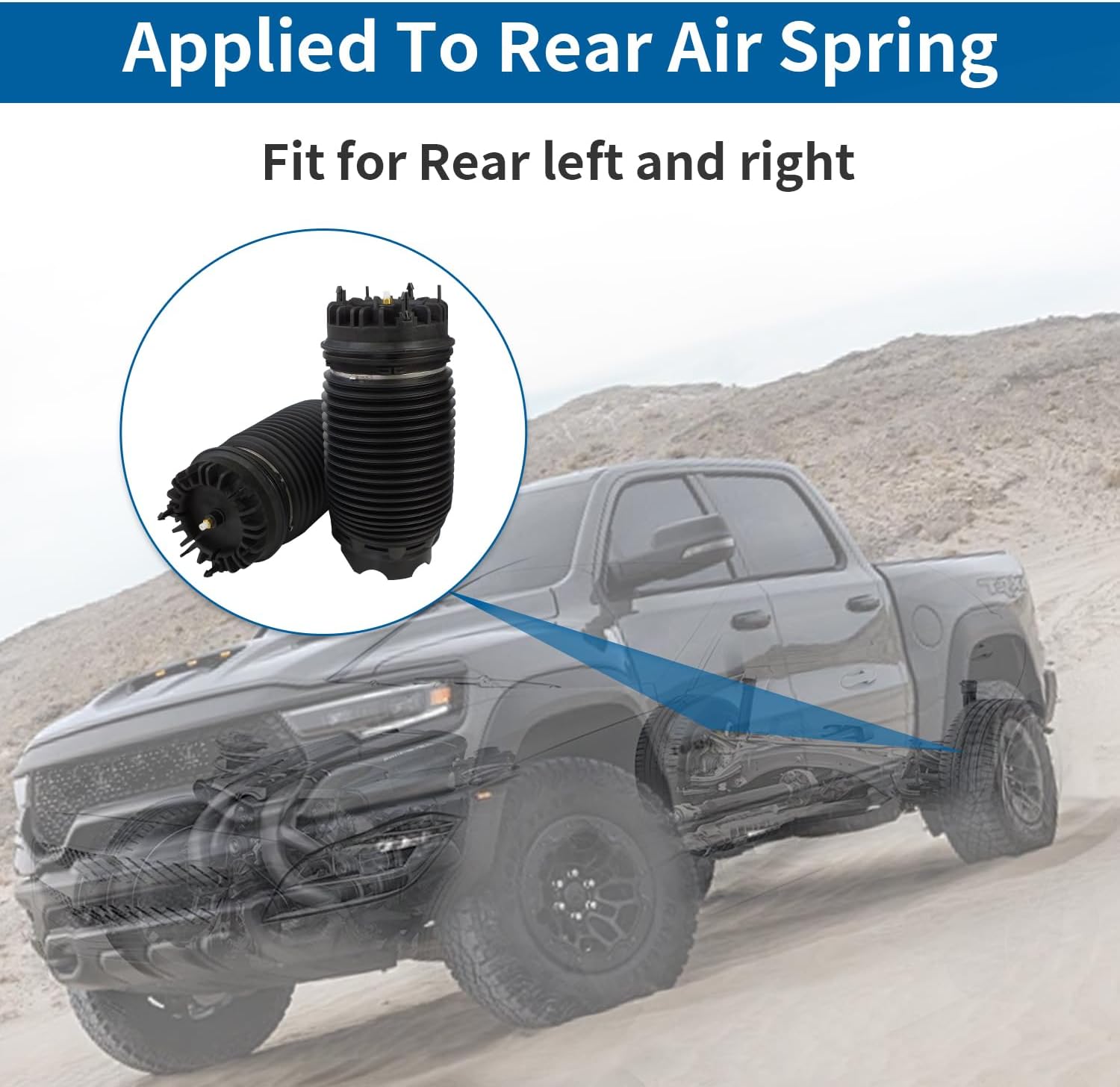 2Pcs Rear Air Suspension Spring Bags 68260938AA Compatible with Dodge Ram 1500 2019-2024 Replacement OE 68260938AB
