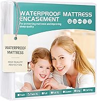 Vista 1 de Protector de colchón individual XL de 39 x 80 pulgadas de profundidad de 9 pulgadas de profundidad. Funda de colchón con somier, impermeable, suave