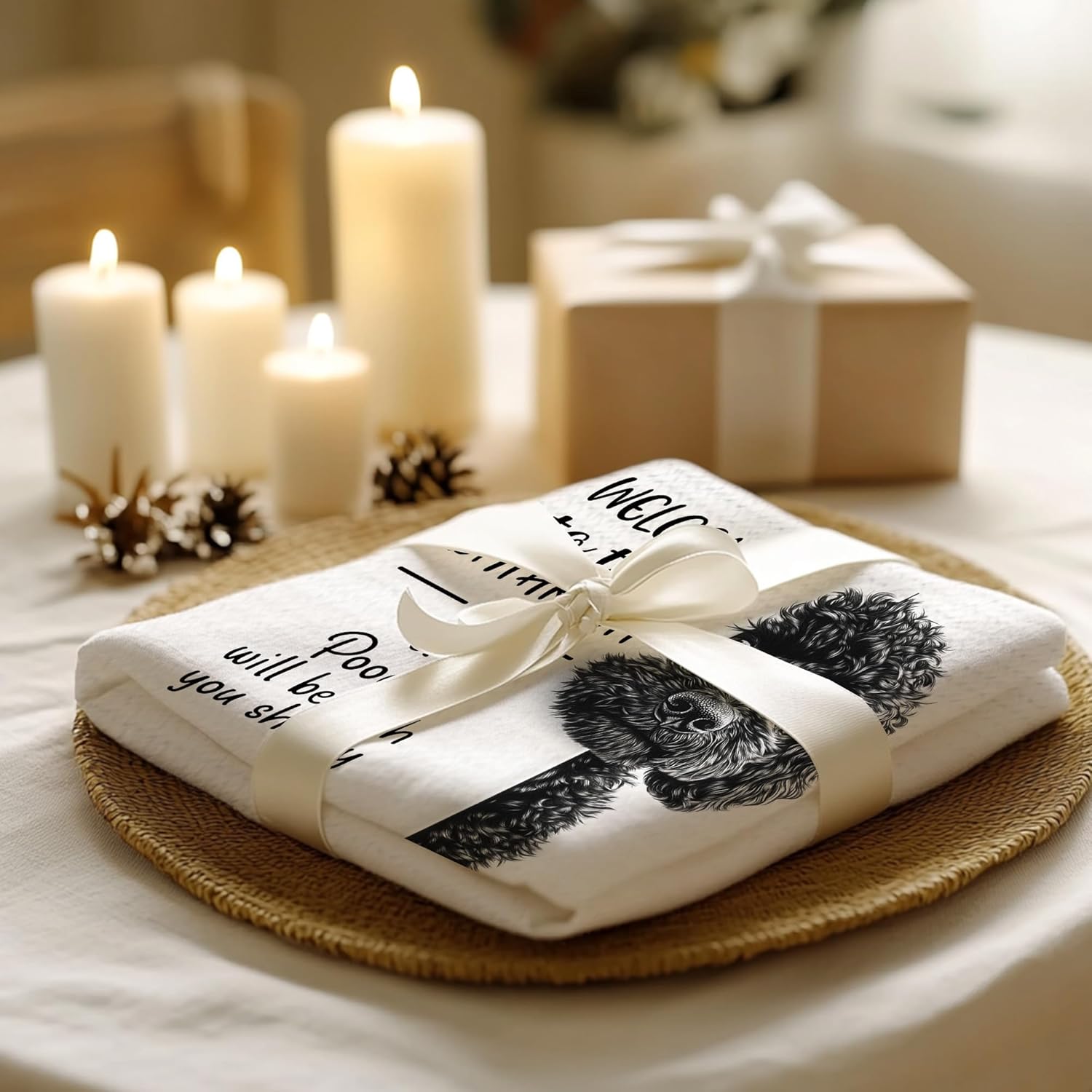 Cabana Bro Funny Poodle Bathroom Hand Towels, Black Poodle Gifts, Dog Lovers Mom Dad Gifts Decorative Hand Towels for Kids Guest Bathroom Washroom Half Bath, 16x24 Inch - Image 5