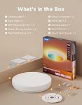 Govee Lumière de plafond intelligente Pro, 4300LM 15 De pouce, RGBIC 2700K-6500K 1 Emballage LED La fixation de la lumière de plafond fonctionne avec la matière Alexa, DIY Couleurs, Installation de lumière de montage Flush pour chambre, Salon