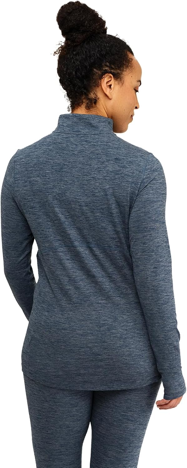 Hot Chillys Women's Clima-Tek Zip T Breathable Moisture-Wicking Midweight Relaxed Fit Base Layer - Image 3