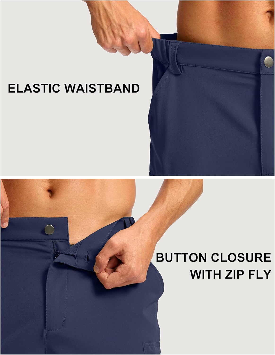 Pudolla Men's Hiking Cargo Shorts 7" Lightweight Quick Dry Casual Work Shorts for Men Summer Travel Golf with 5 Pockets - Image 5