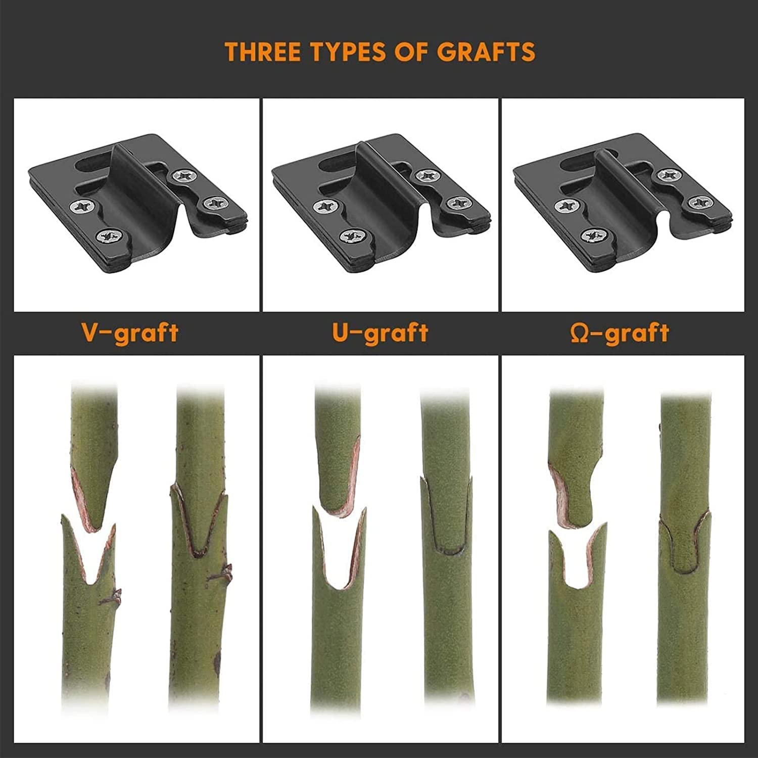 Attrezzi per innesto per alberi da frutto, Attrezzi per potatore da giardino, 2 in 1 Kit di forbici per potatura per innesto da giardino, Forbice per innesto professionale con nastri per innesto