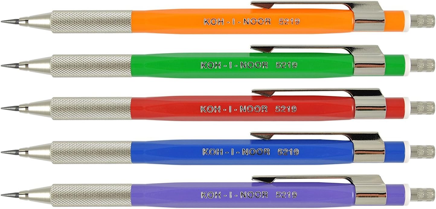 KOHINOOR box of 10 Mechanical Clutch Lead Holder Pencil, 5219 2mm Diameter