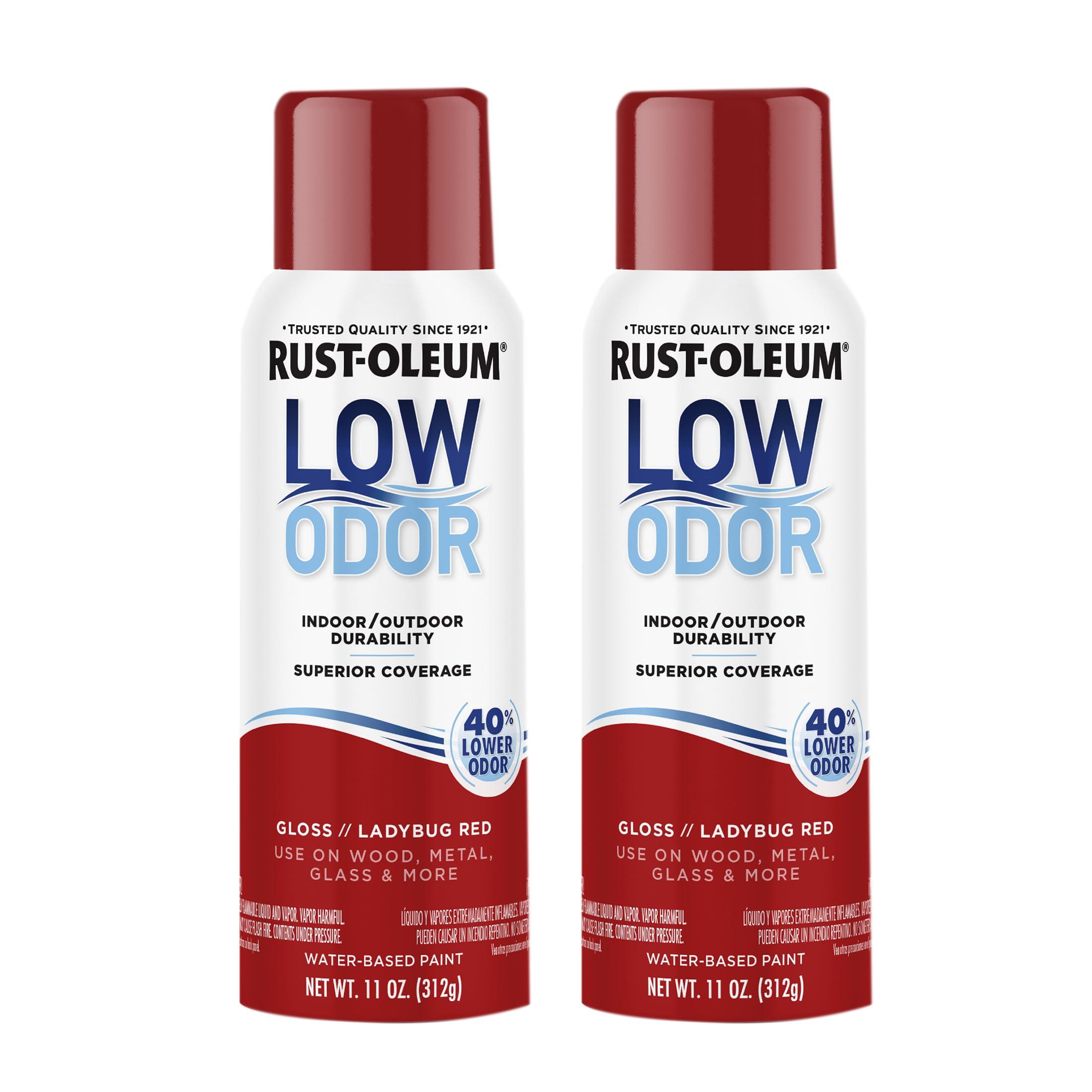 Rust-Oleum Low Odor Premium Spray Paint, Gloss Ladybug Red