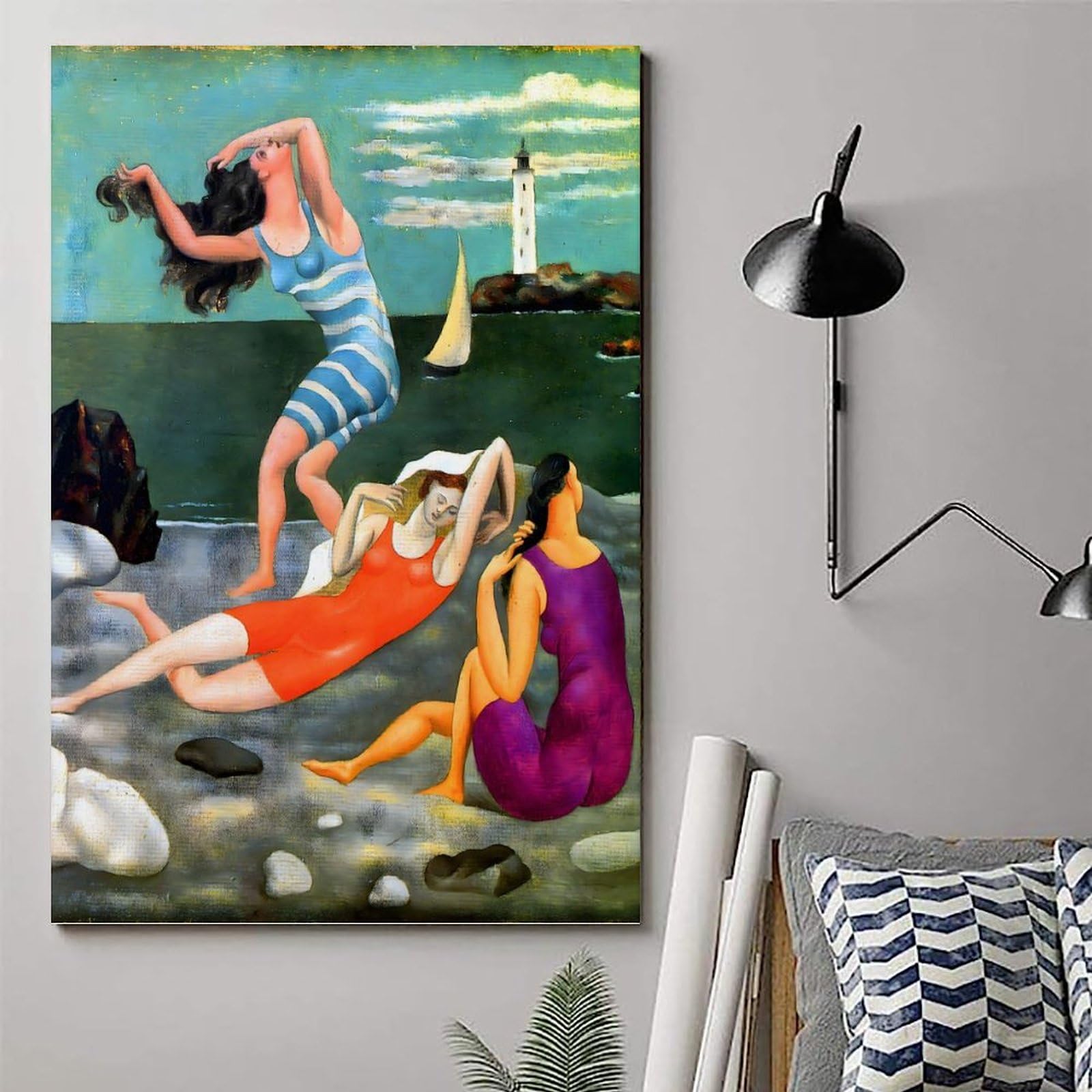 Amazon.co.jp: パブロ・ピカソ 水浴びのポスター 1918 年にパブロ