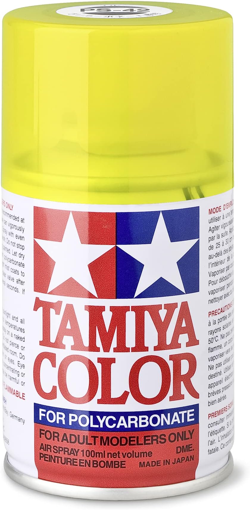 Tamiya 86042 PS-42 Polycarbonate Translucent Yellow 3 oz