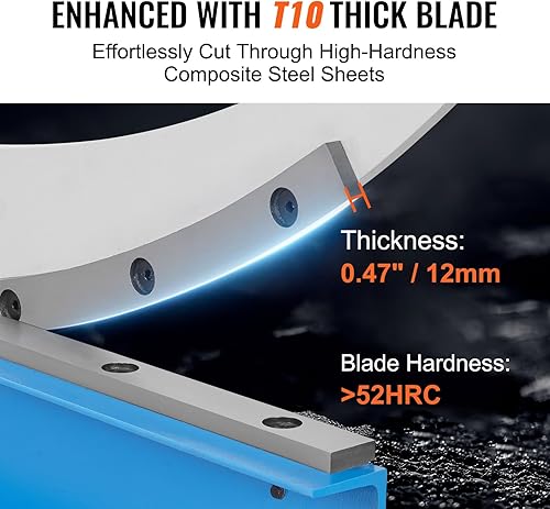 Miniatura 3 de VEVOR Cizalla manual de 32 pulgadas para procesamiento de chapa metálica, cortador de sobremesa con material Q235, para manualidades de acero