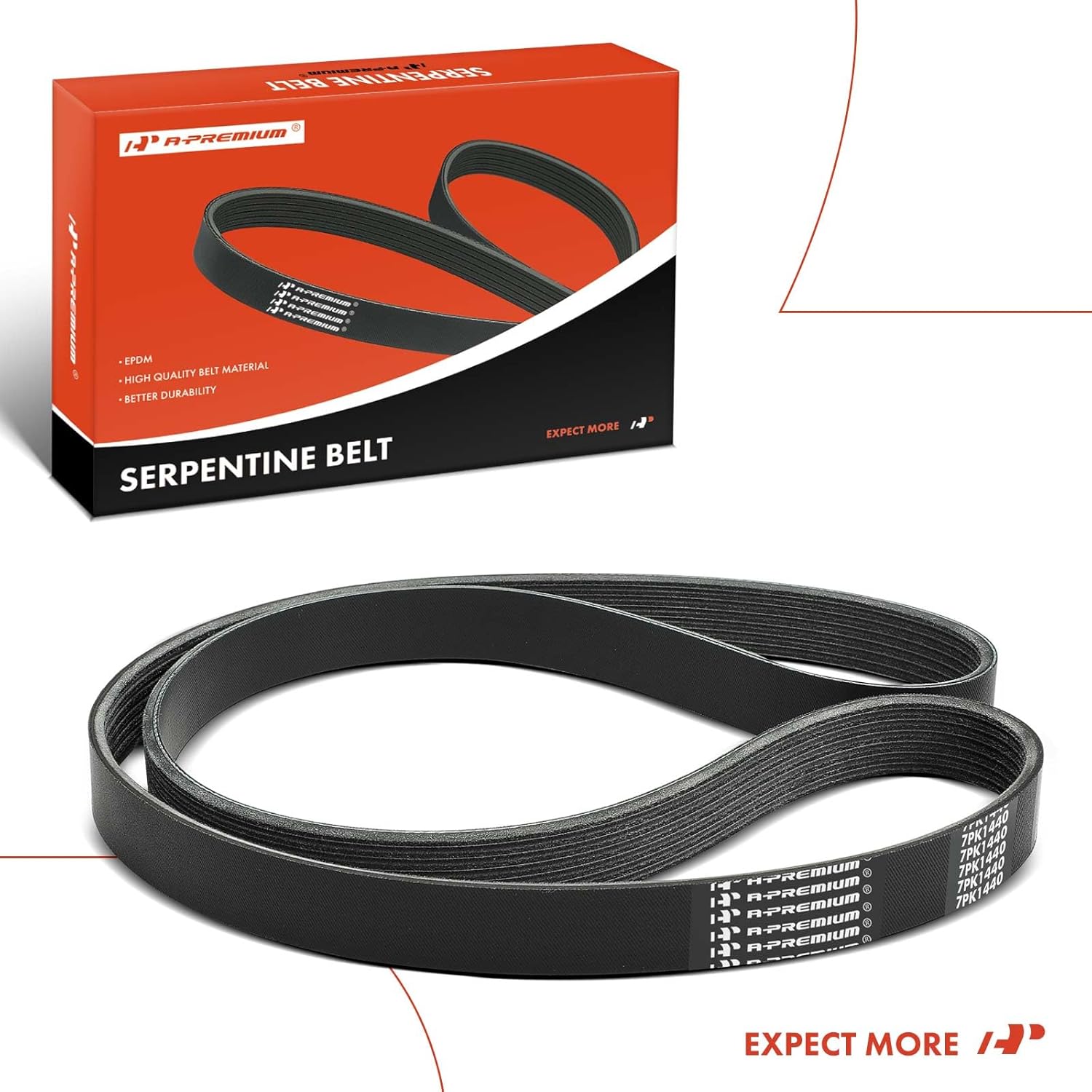 A-Premium 56.69 Inch Engine Serpentine Drive Belt Compatible with Honda CR-V CRV 2017-2019, Accord 2013-2017 & Acura TLX 2015-2020 & BMW Z8 2000-2003