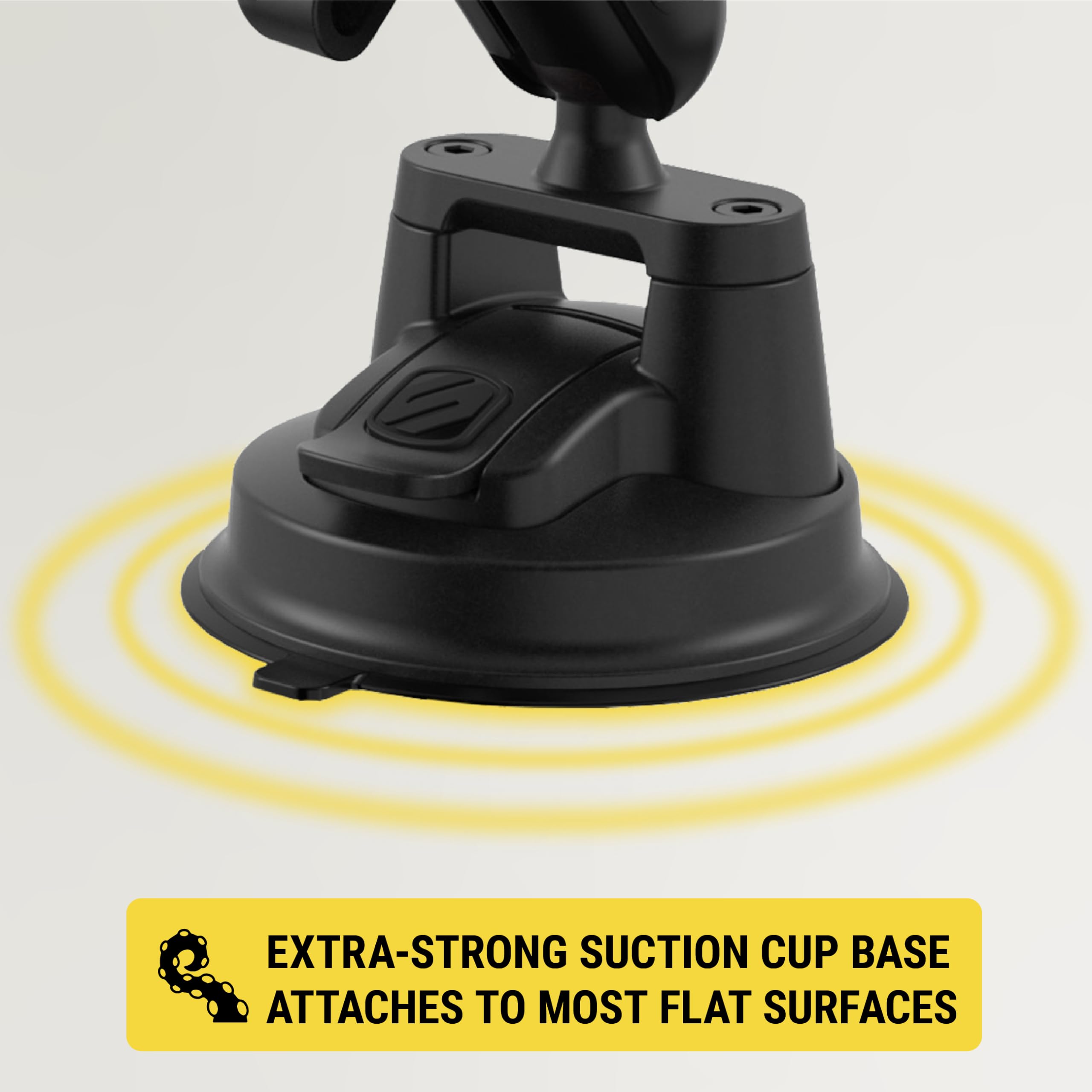 SCOSCHE BMG1WDHD HDGrip™ Soporte de teléfono con ventosa extrafuerte, soporte ajustable para teléfono celular con estabilizador antivibración para iPhone, smartphone Android, coche, camión