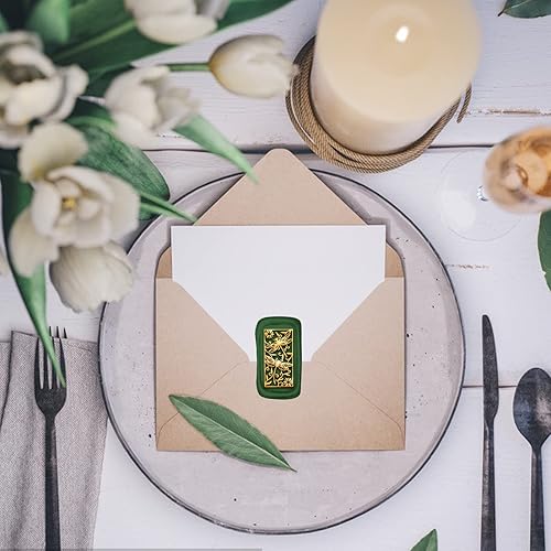 Miniatura 3 de CRASPIRE Sello de cera de libélula, sello de cera de girasol, sellos de cera de vid retro, vintage, cabeza de sello de latón extraíble con mango de