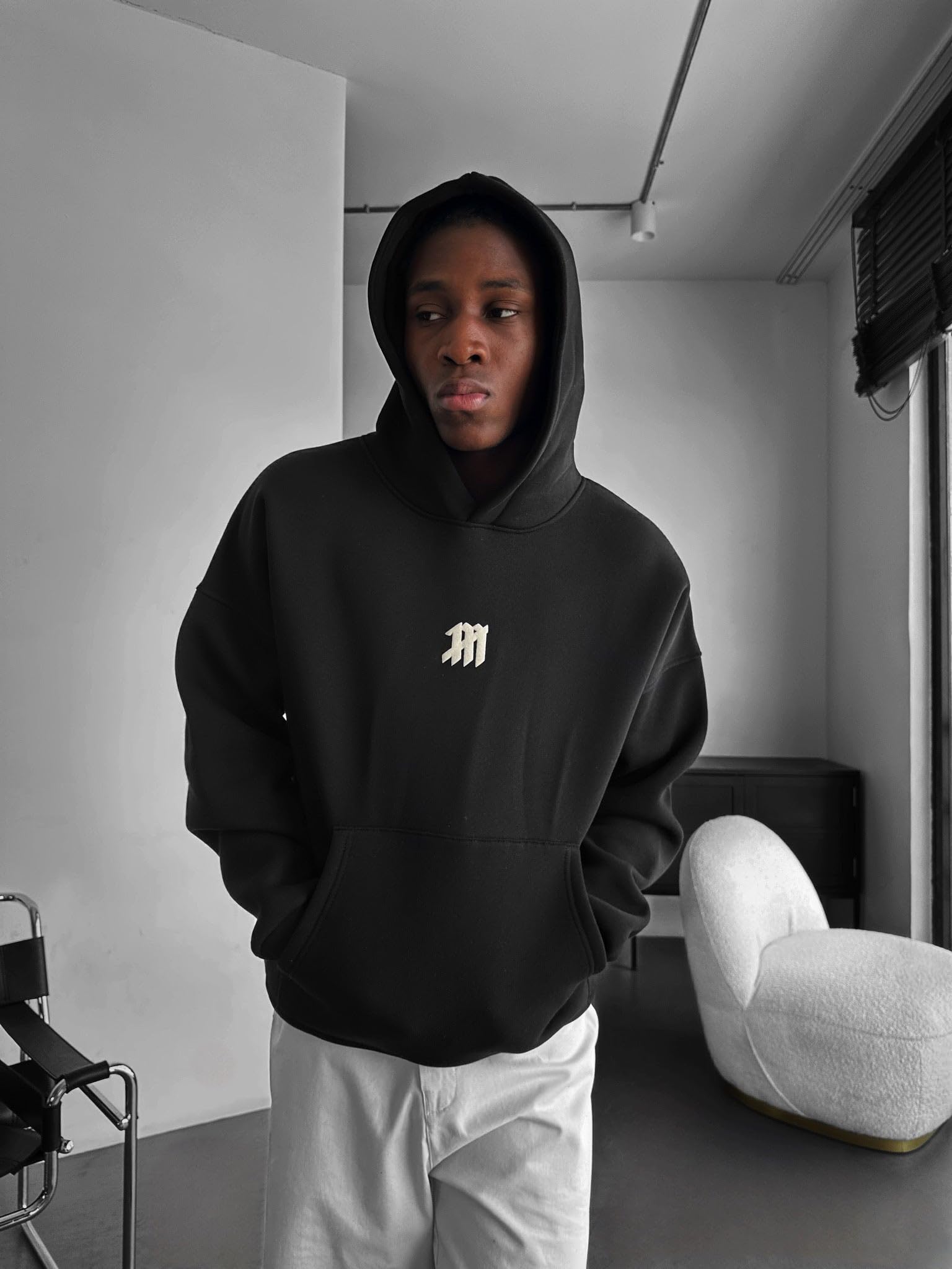 Oversize Nautical Hero Hoodie – Black