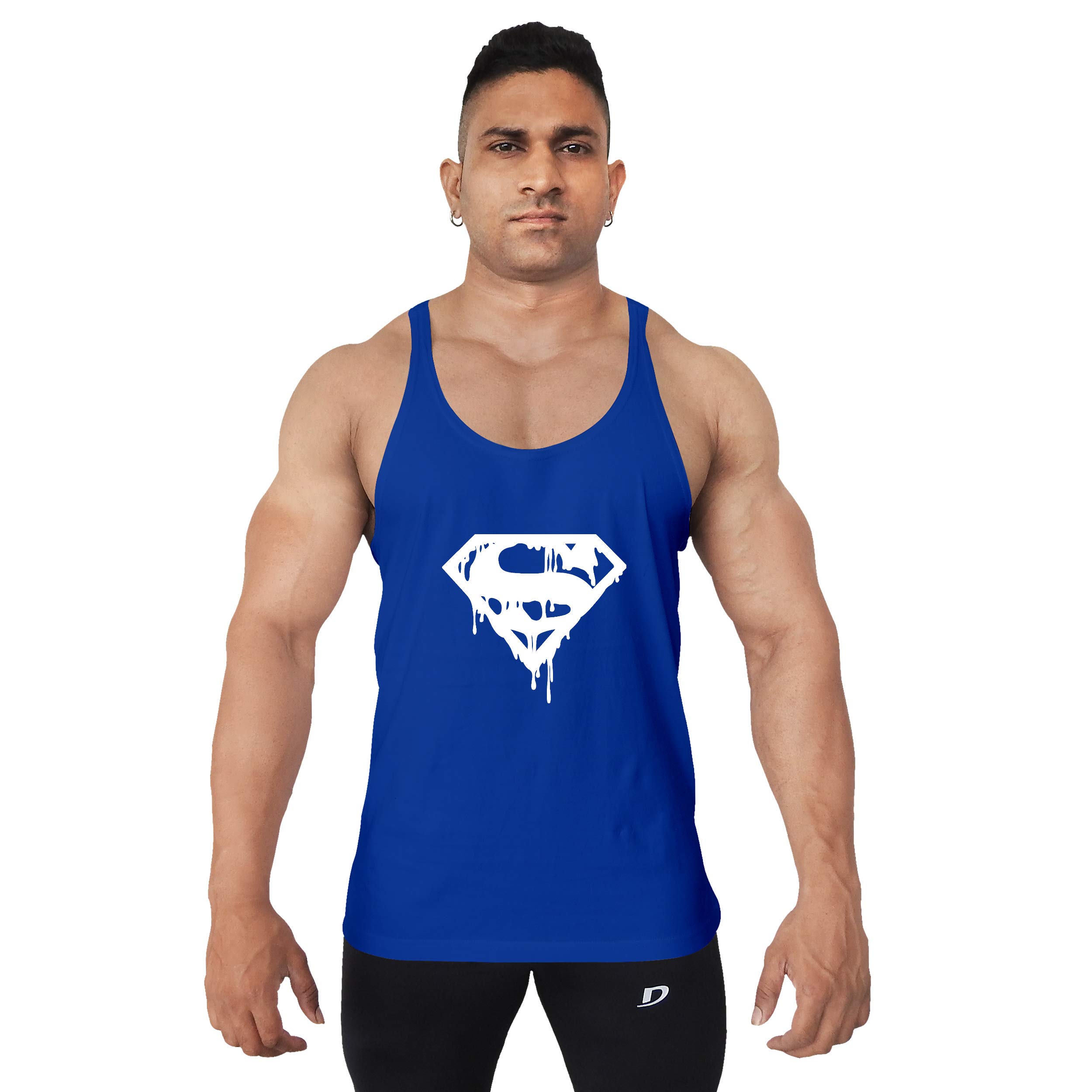 decisive Fitness Stringer Sendo Vest for Men - Pure Cotton Spandex Sports Gym Tank Top-picture-33