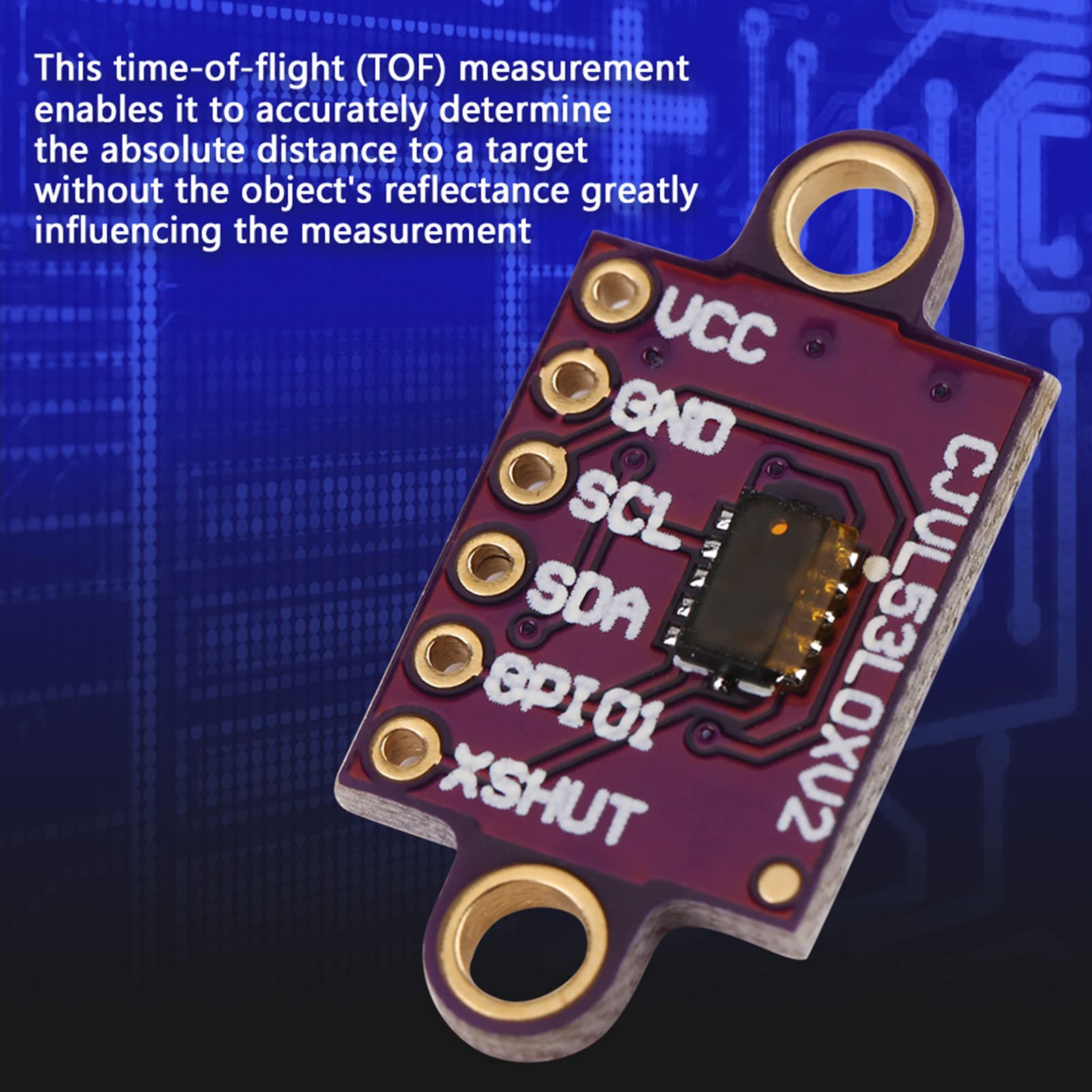 QANYEGN Time of Flights Distance Sensor, Flights Distance Measurement Module, Lasers Ranging Sensor Breakout for Replacement