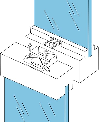 Miniatura 3 de Prime-Line H 3573 Cerradura abatible de bronce fundido a presión, para diestros de vinilo o madera (paquete individual)