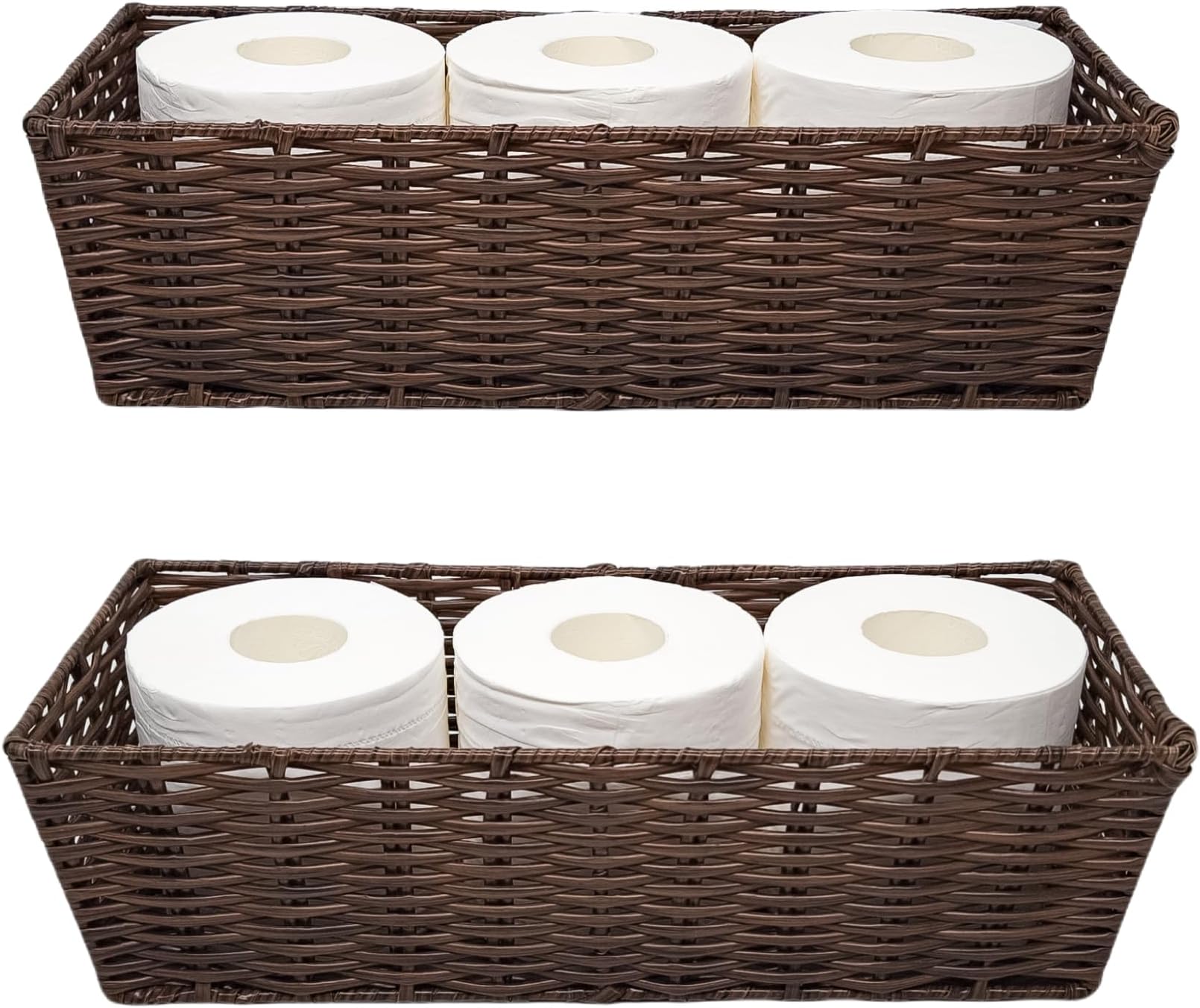 Amazon.com: GIB Wicker Toilet Paper Storage Baskets, Back of Toilet ...