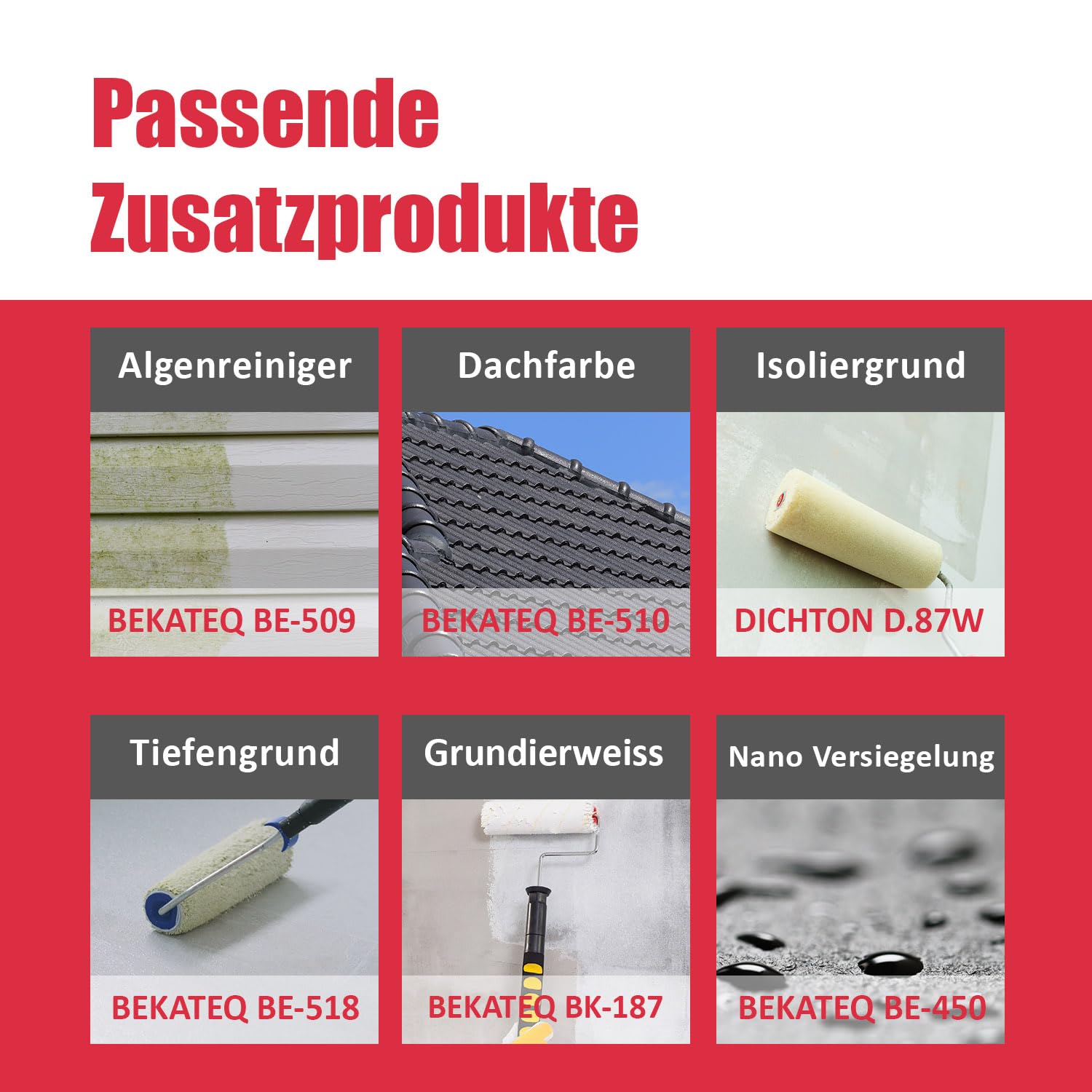 DICHTON Nano Fassadenfarbe 5L Weiss matt - Silikonharz Fassadenschutz Wandfarbe mit Abperleffekt, wasserabweisend, hochdeckend, diffusionsoffen - Beton, Putz, Stein, Klinker - D.67W