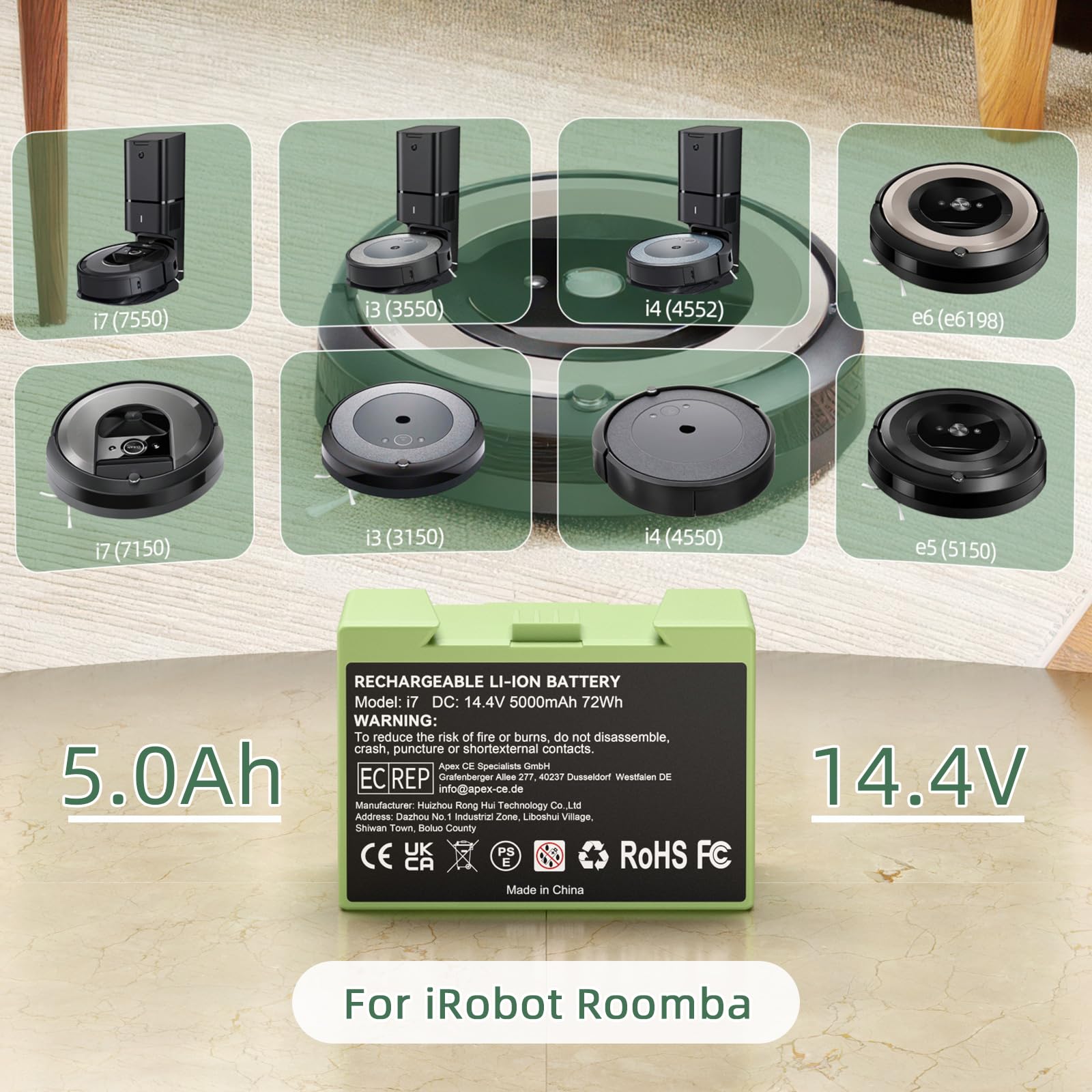 Amazon.com: Bonadget New 14.4V 5.0Ah Battery Replacement for