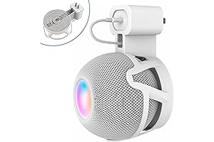 Wall Mount Holder for Homepod Mini, Plug Mount with Cord Management