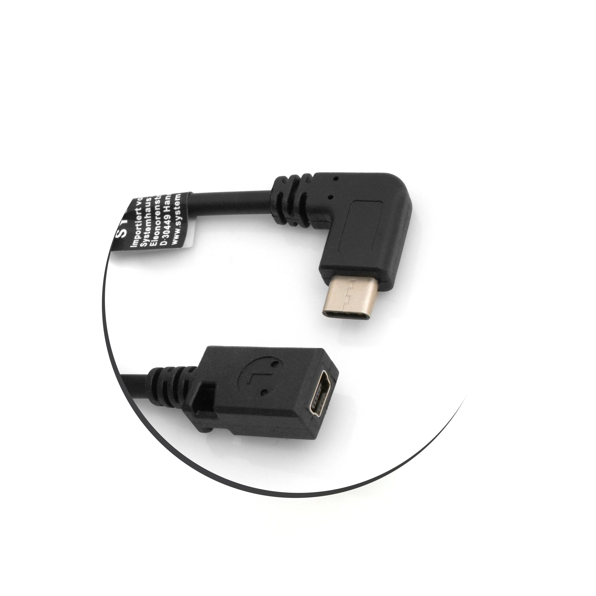90 Gradi A Sinistra & Destra Ad Angolo Mini USB pin Femmina a Micro USB Maschio di Sincronizzazione di Dati Adattatore Micro USB A Mini USB Connettore  7