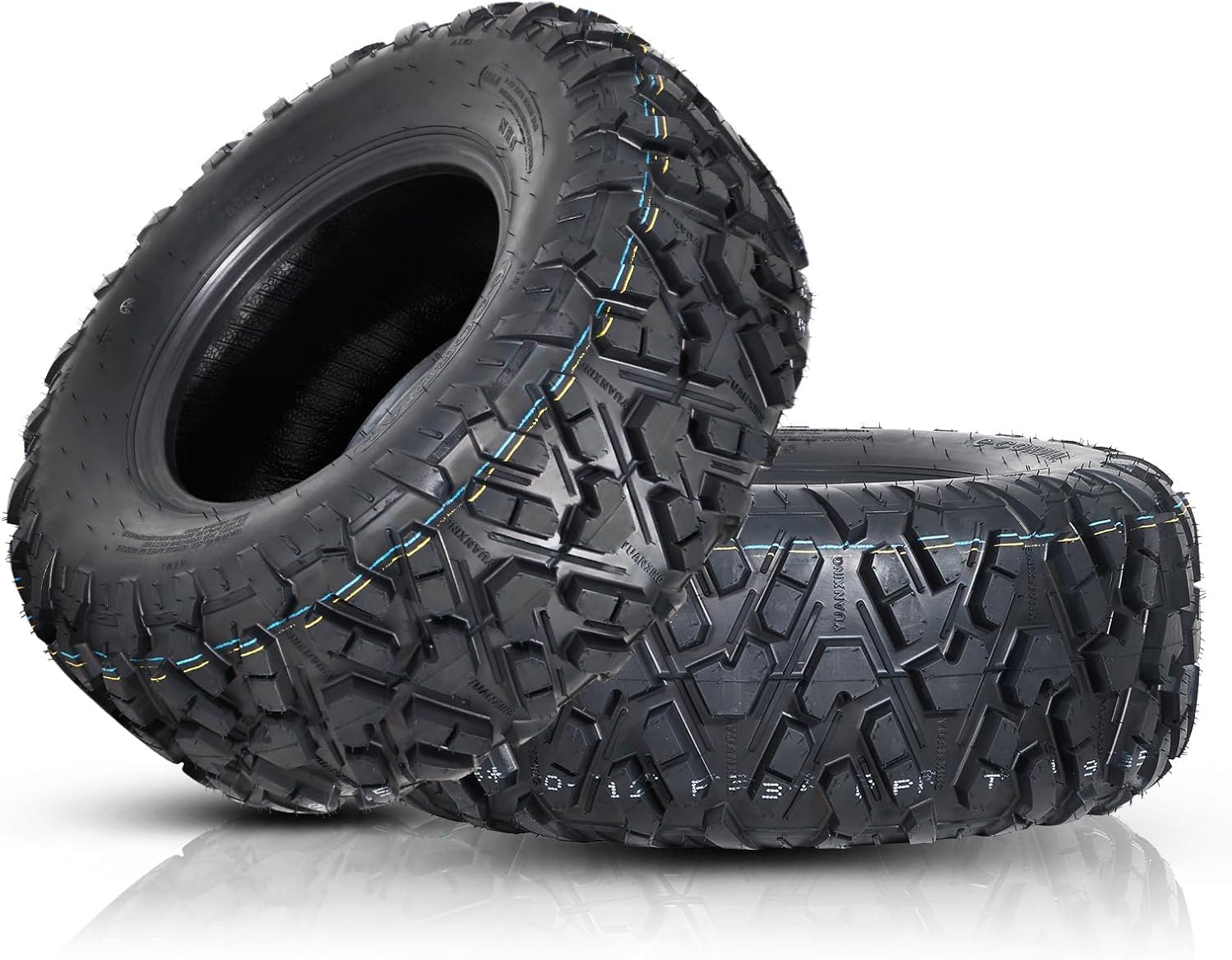 27x11-12 ATV UTV Tires, 27x11x12 All-Terrain Tubeless Tires, 6PR Heavy Duty for Trail, Mud, Sand, Rock, Pack of 2