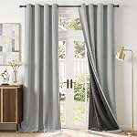 JINCHAN Blackout Curtains 2 Panels, Bedroom Living Room Curtains 84 Inches Long, Thermal Insluted Sound Proof Drapes 100% Light Blocking(W52 x L84 Inch, Cream White)