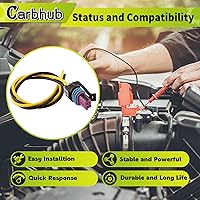 Vista 5 de Carbhub Coleta de Cable Compatible con GM LS Coleta de 2 Cables, para Conector de Sensor de Temperatura del Refrigerante, Enchufe de Temperatura